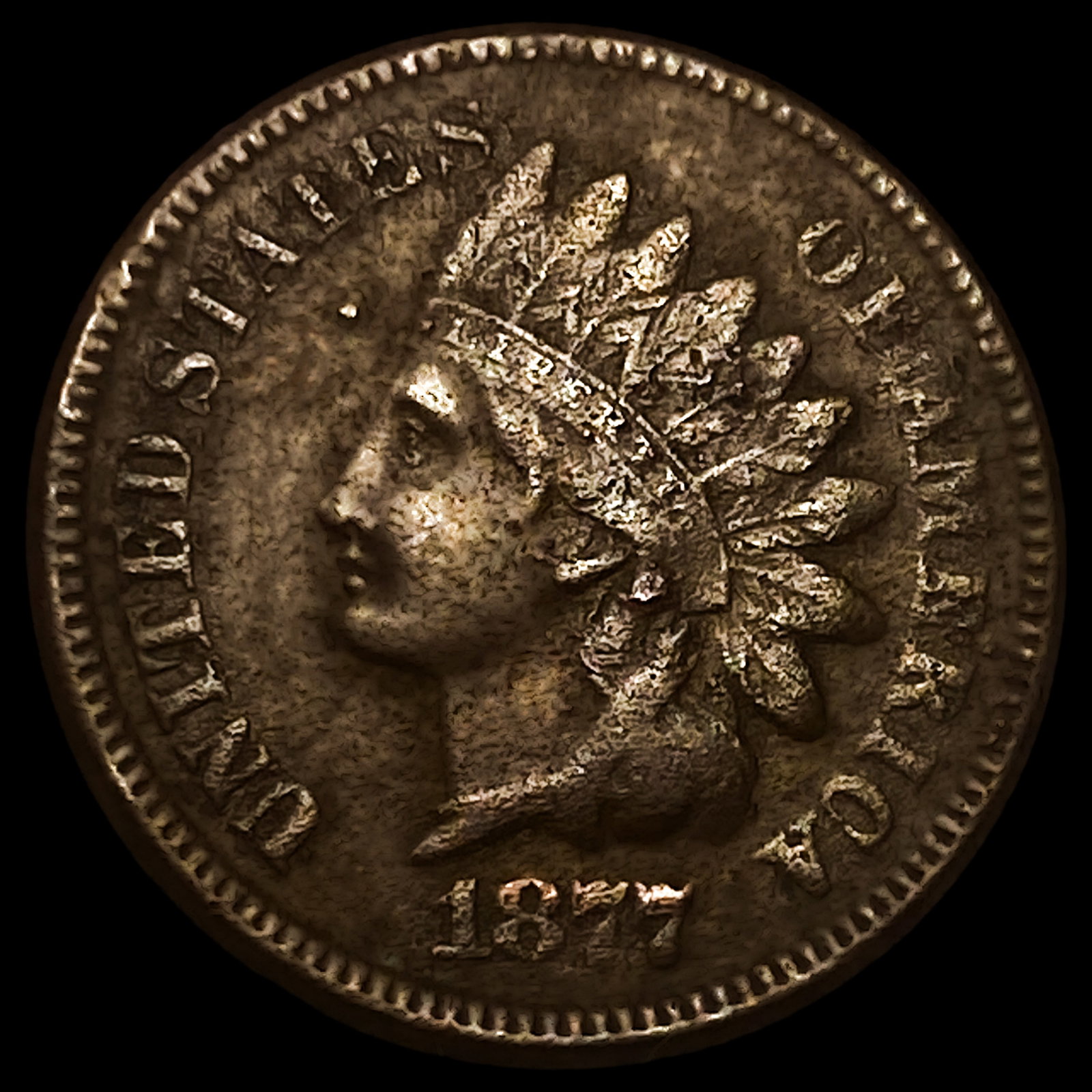 1877 Indian Head Cent (1 of 2)