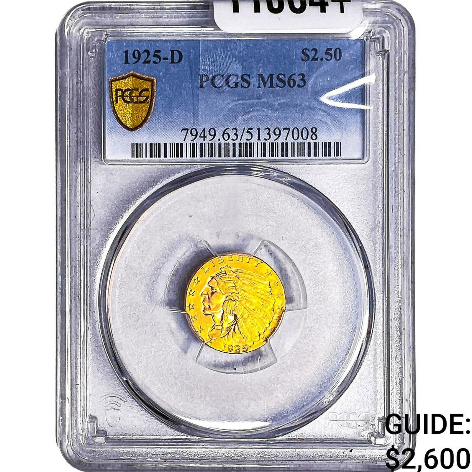 1925-D $2.50 Gold Quarter Eagle PCGS MS63: 1925-D $2.50 Gold Quarter Eagle PCGS MS63