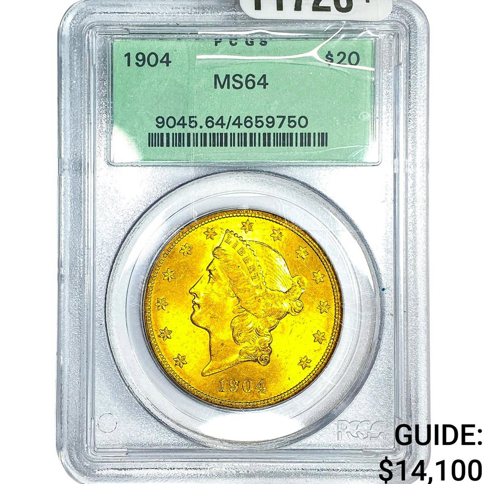 1904 $20 Gold Double Eagle PCGS MS64: 1904 $20 Gold Double Eagle PCGS MS64