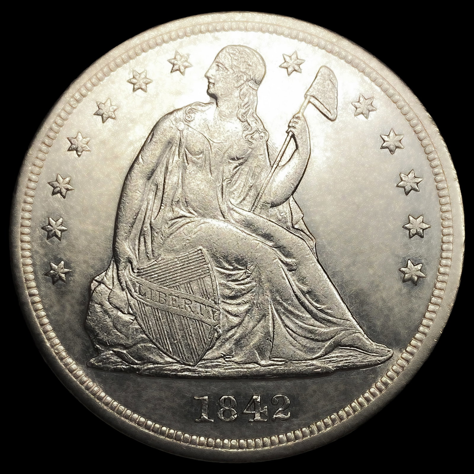 1842 Seated Liberty Dollar (1 of 2)