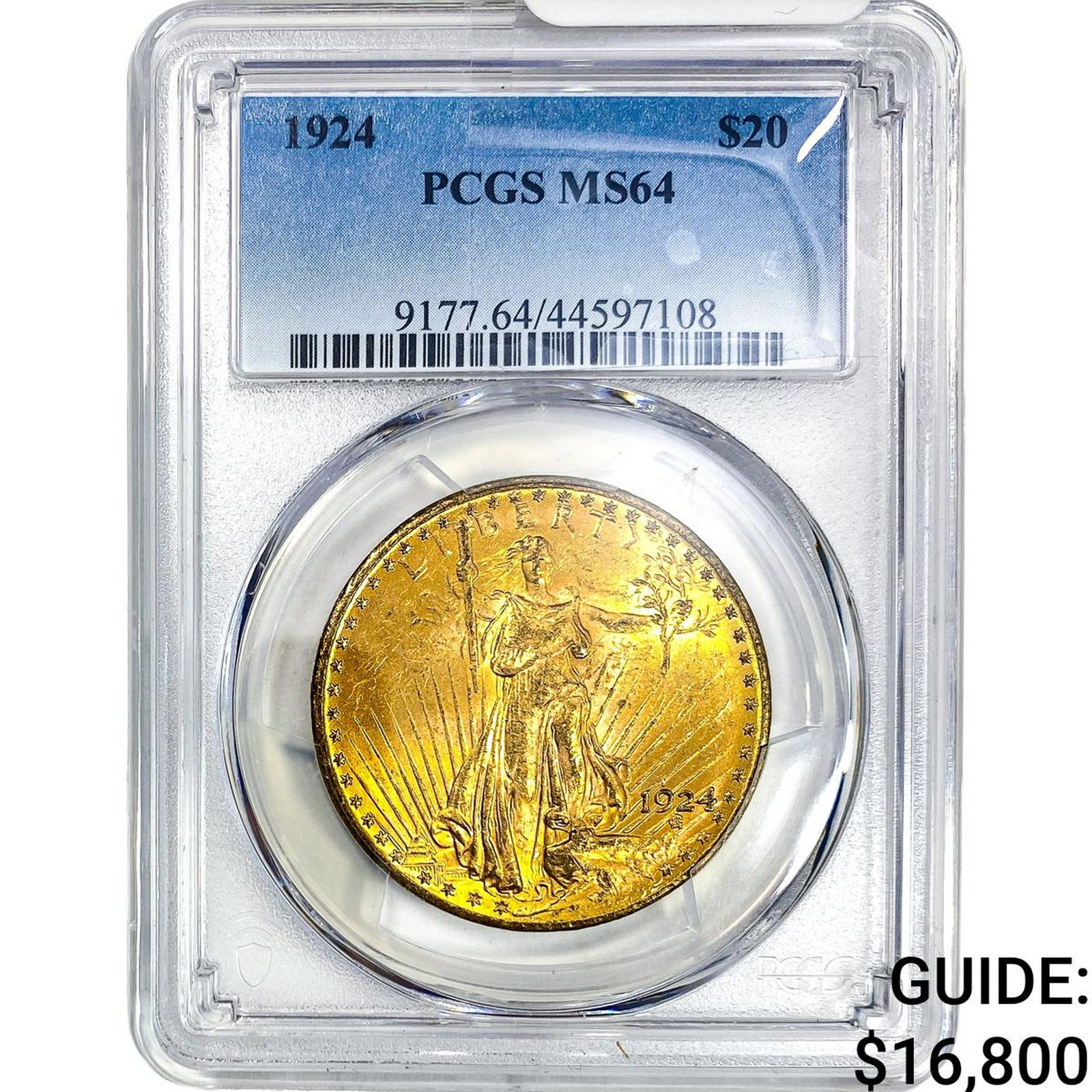 1924 $20 Gold Double Eagle PCGS MS64: 1924 $20 Gold Double Eagle PCGS MS64