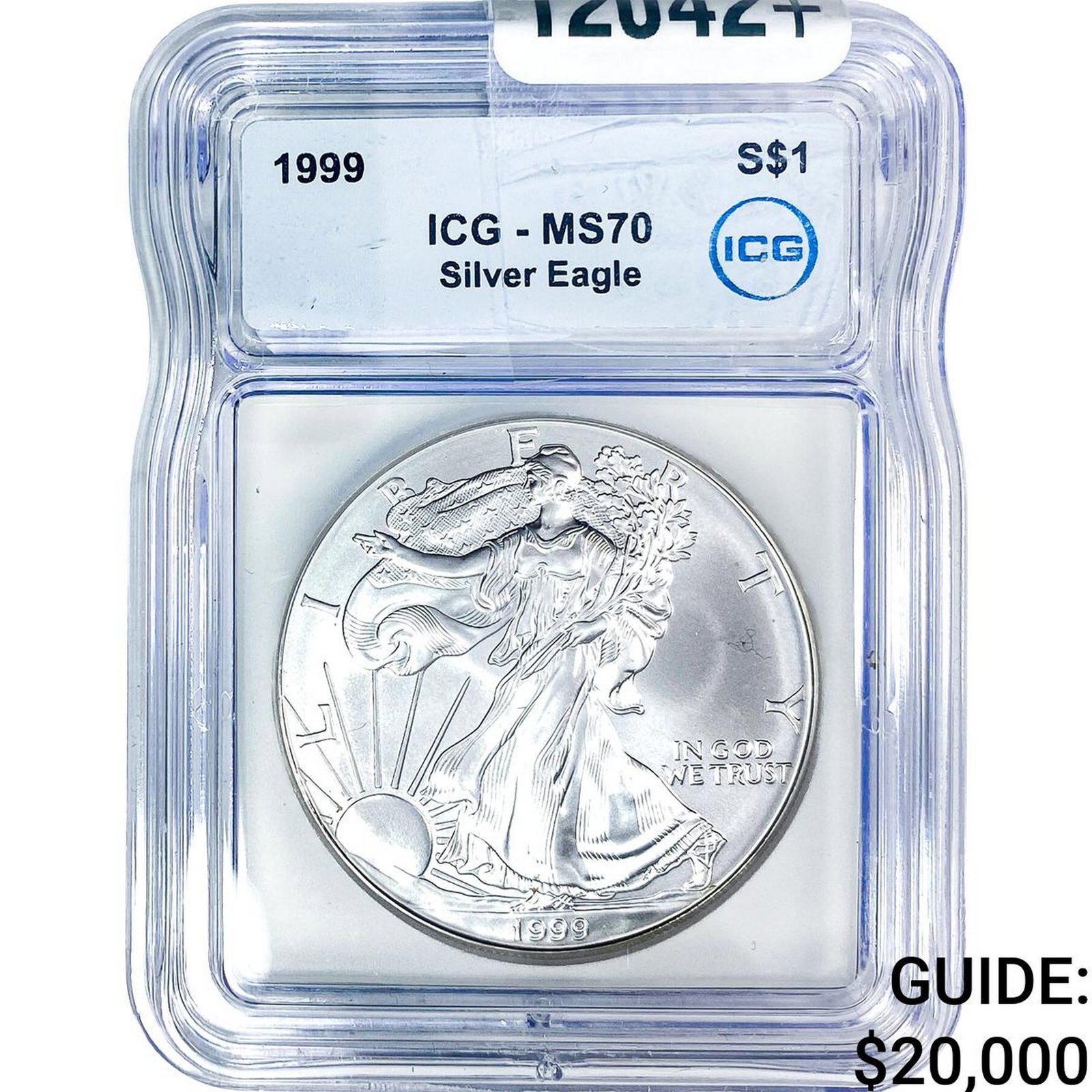 1999 Silver Eagle ICG MS70: 1999 Silver Eagle ICG MS70
