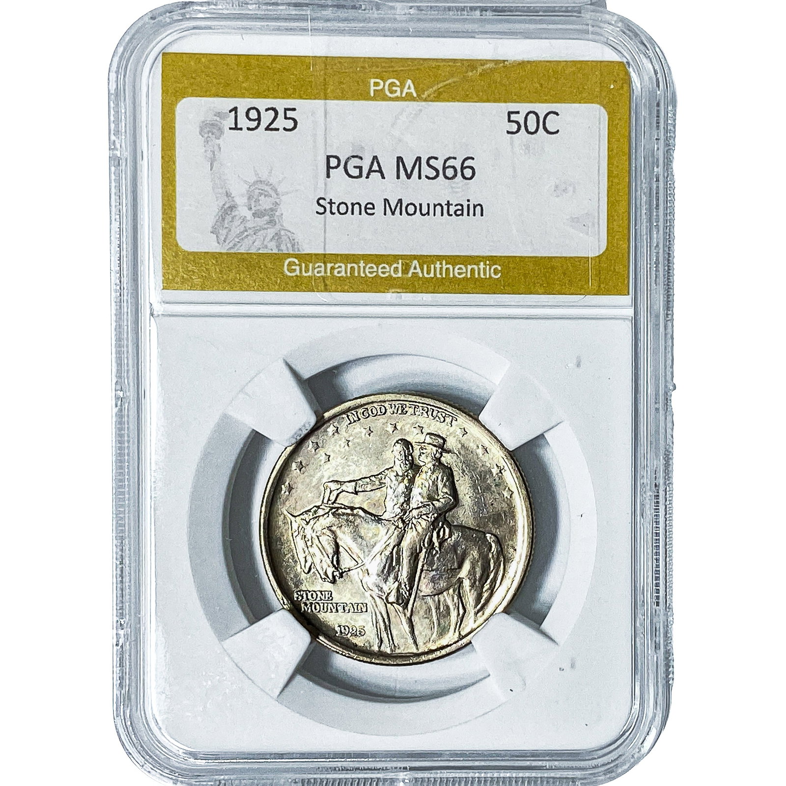 1925 Stone Mountain Half Dollar PGA MS66: 1925 Stone Mountain Half Dollar PGA MS66