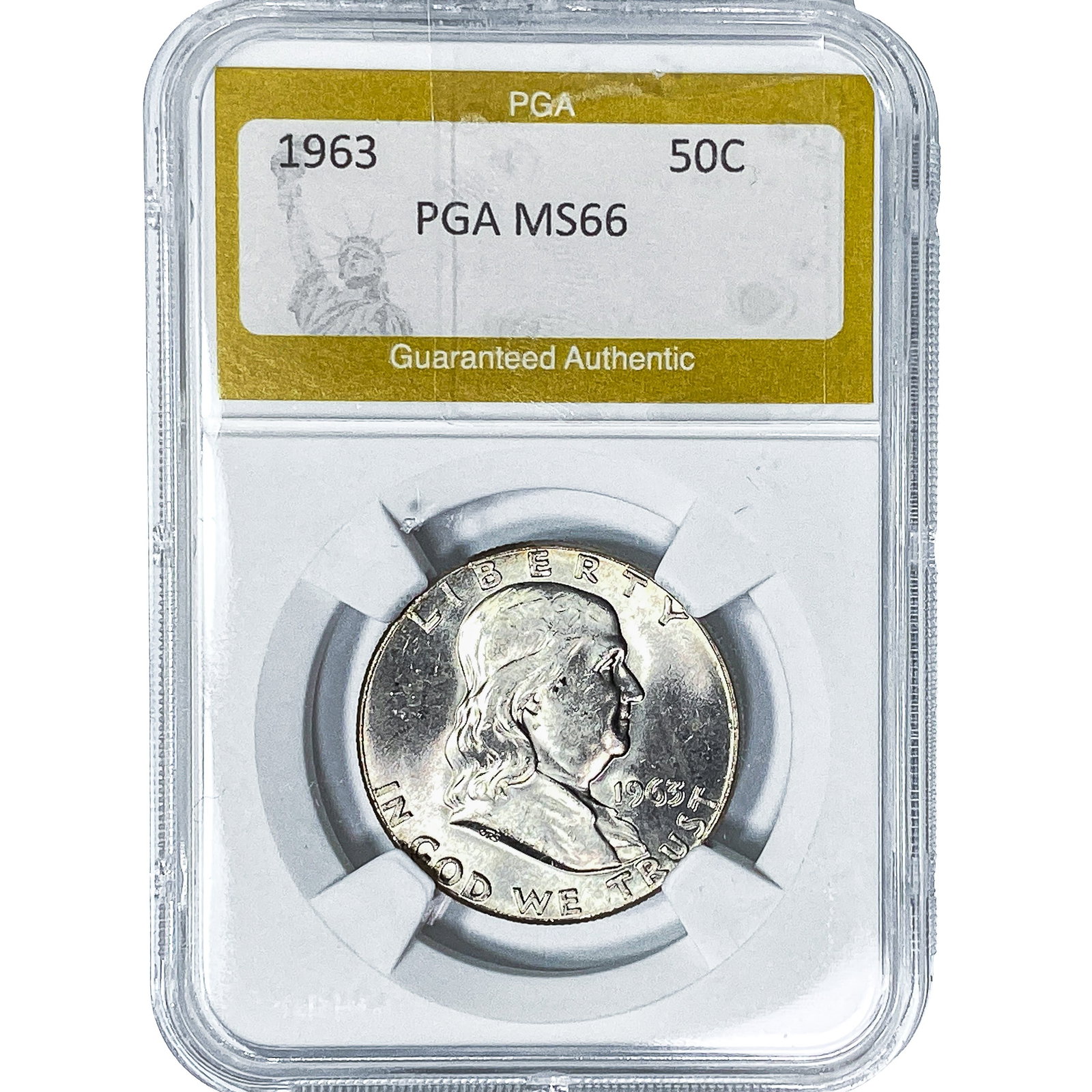 1963 Franklin Half Dollar PGA MS66: 1963 Franklin Half Dollar PGA MS66