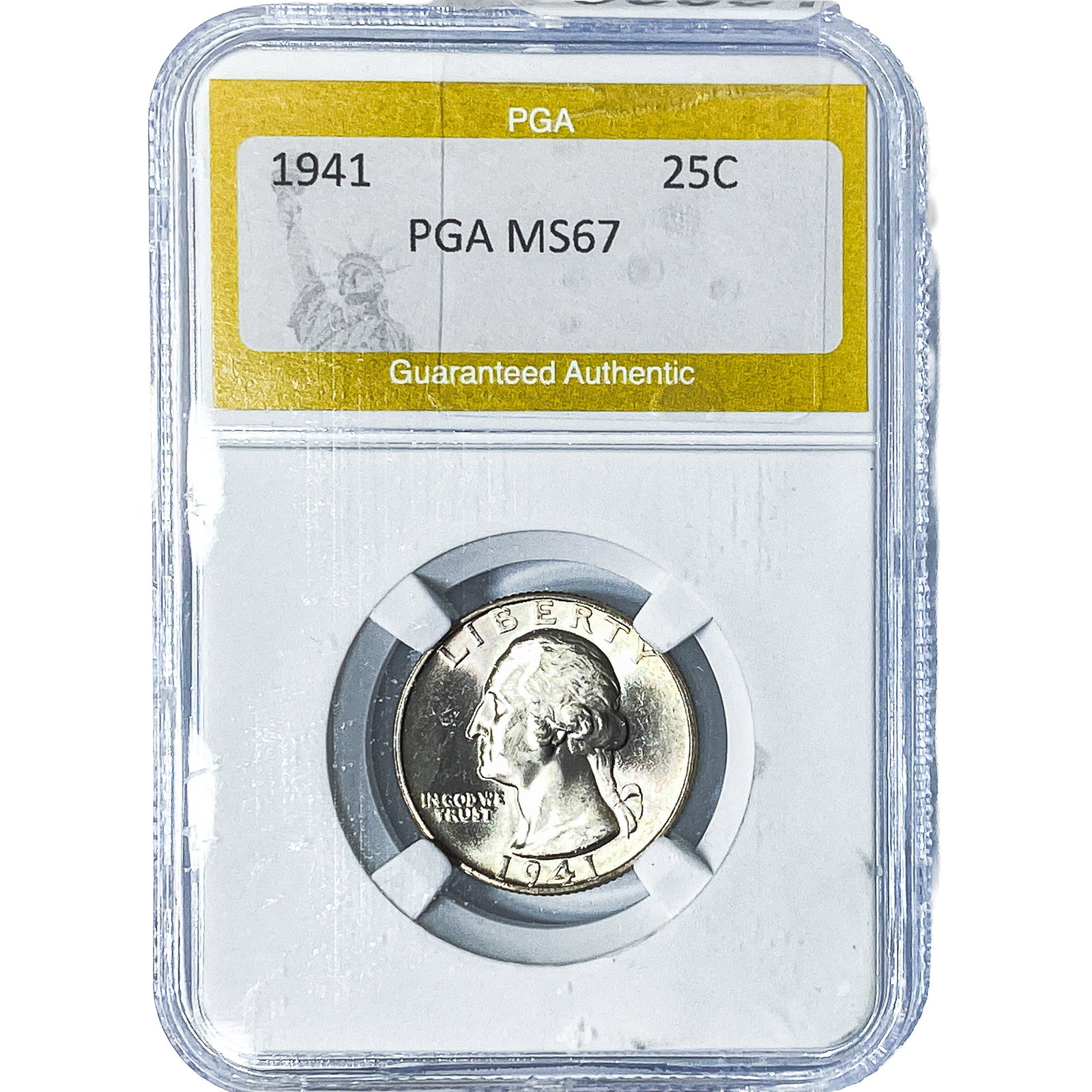 1941 Washington Silver Quarter PGA MS67: 1941 Washington Silver Quarter PGA MS67