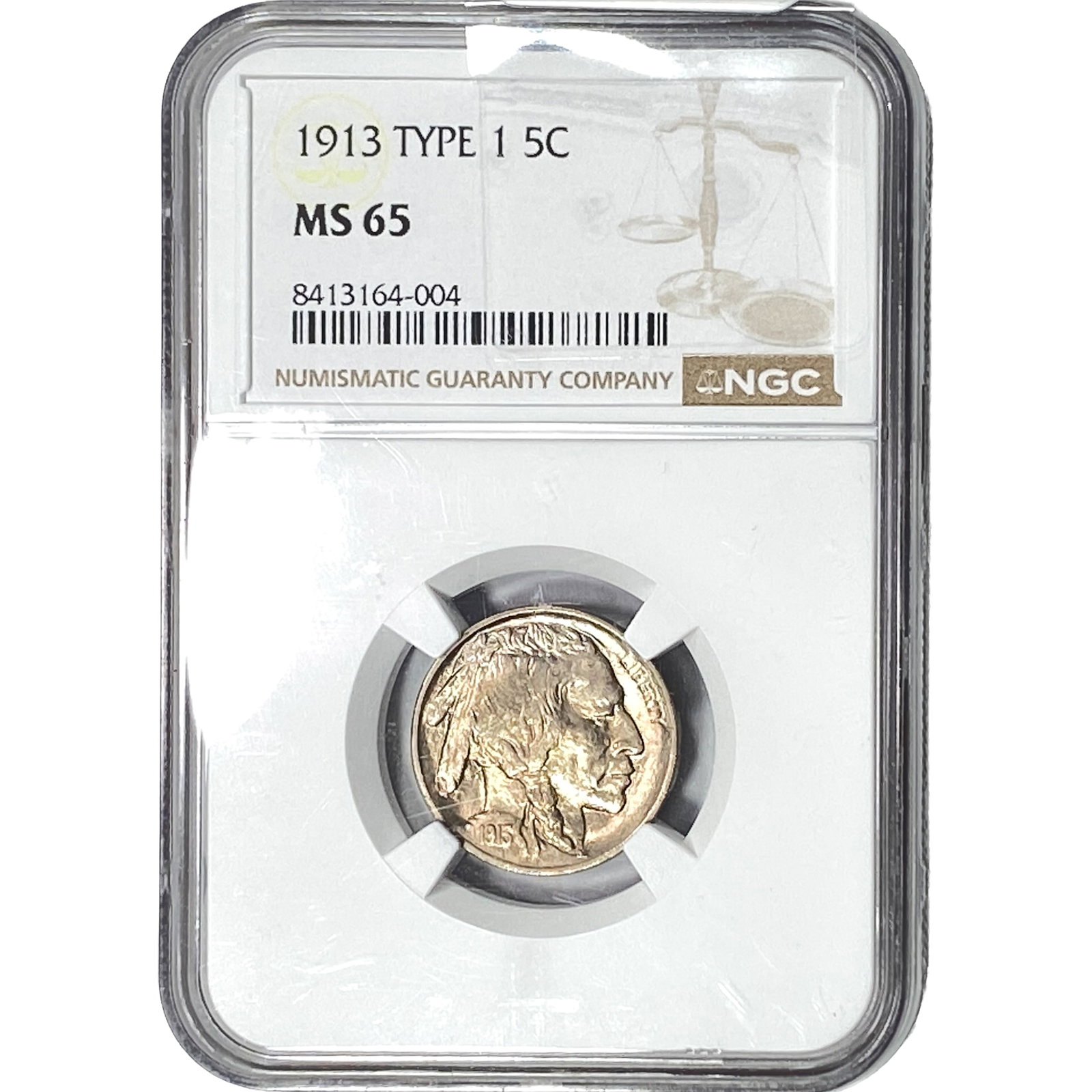 1913 Buffalo Nickel NGC MS65 Type 1: 1913 Buffalo Nickel NGC MS65 Type 1