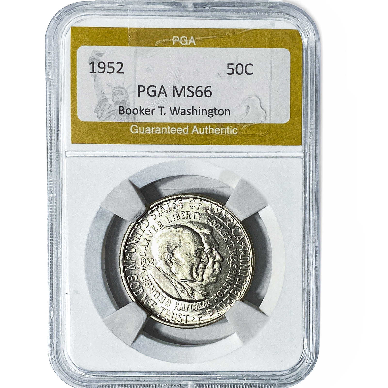 1952 Booker T Half Dollar PGA MS66: 1952 Booker T Half Dollar PGA MS66