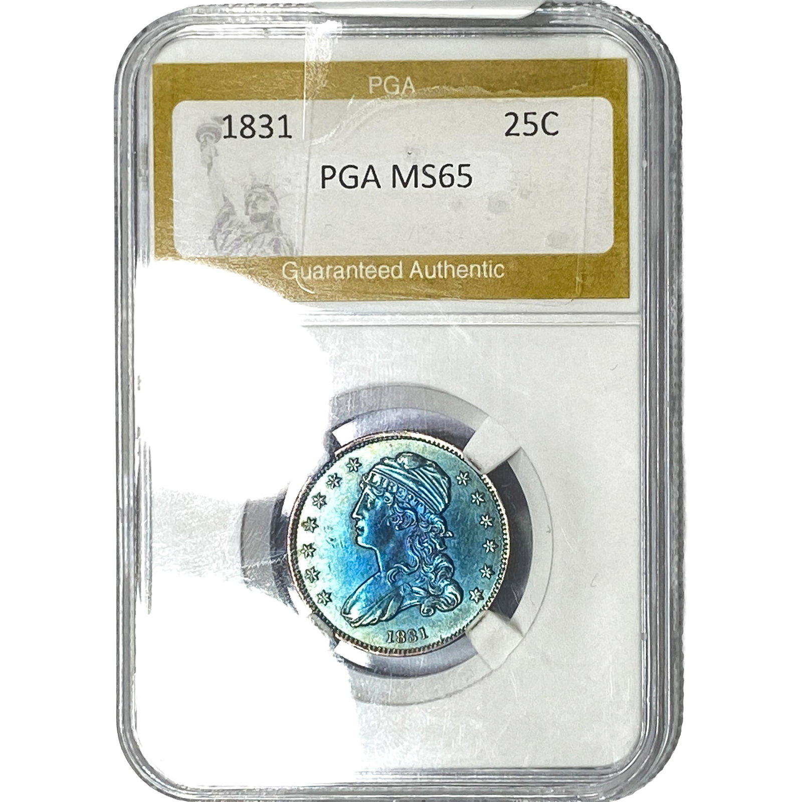1831 Capped Bust Quarter PGA MS65: 1831 Capped Bust Quarter PGA MS65