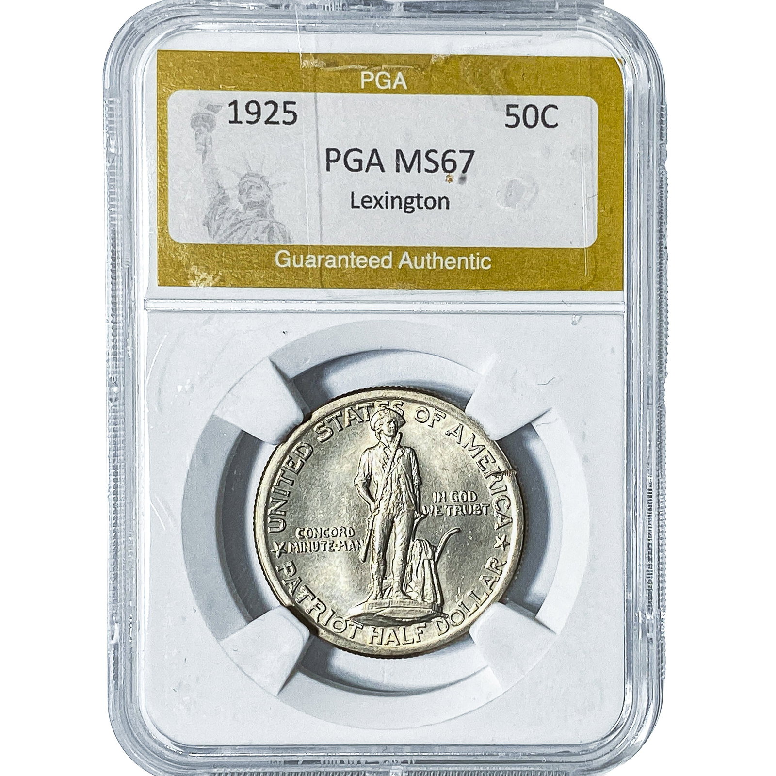 1925 Lexington Half Dollar PGA MS67: 1925 Lexington Half Dollar PGA MS67