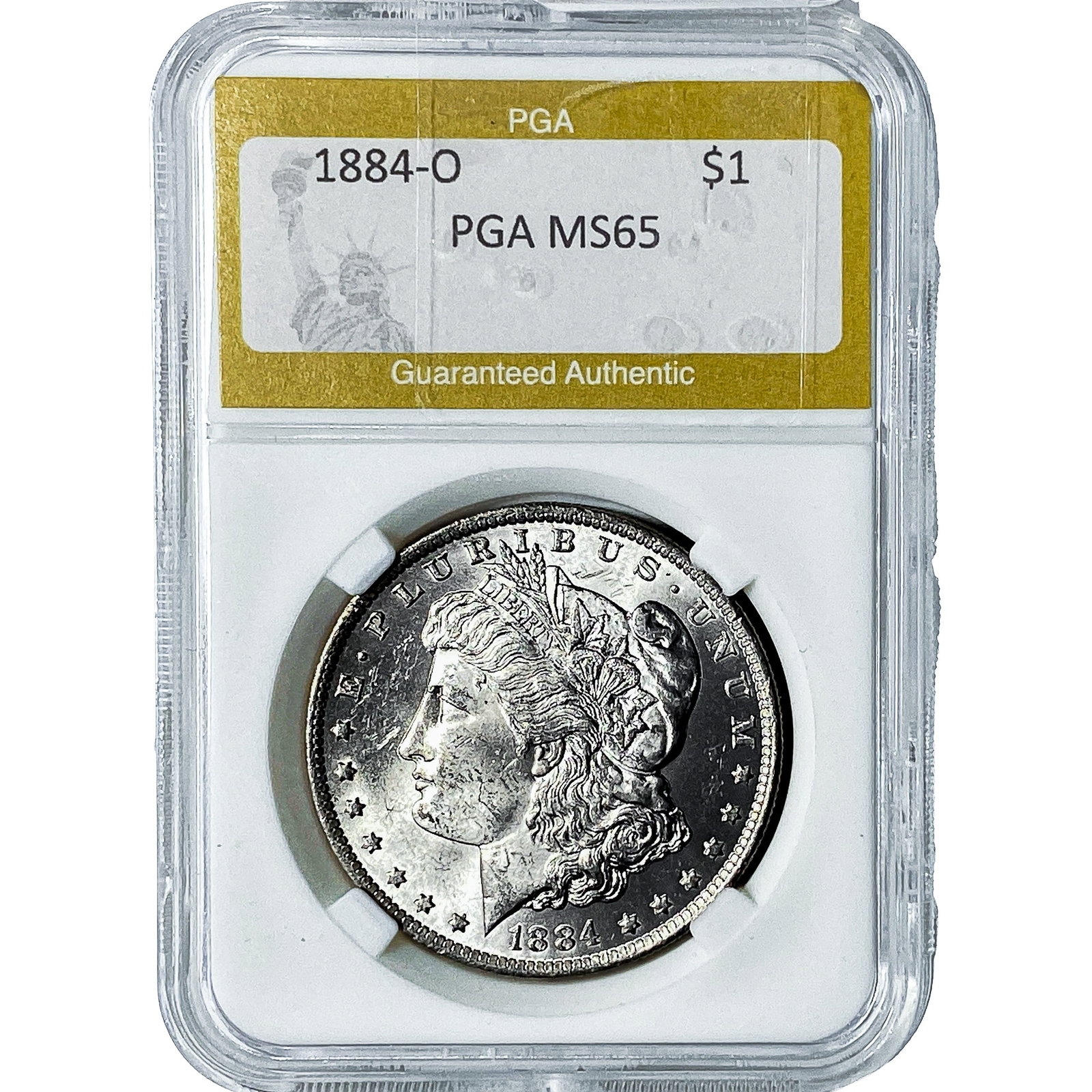 1884-O Morgan Silver Dollar PGA MS65: 1884-O Morgan Silver Dollar PGA MS65