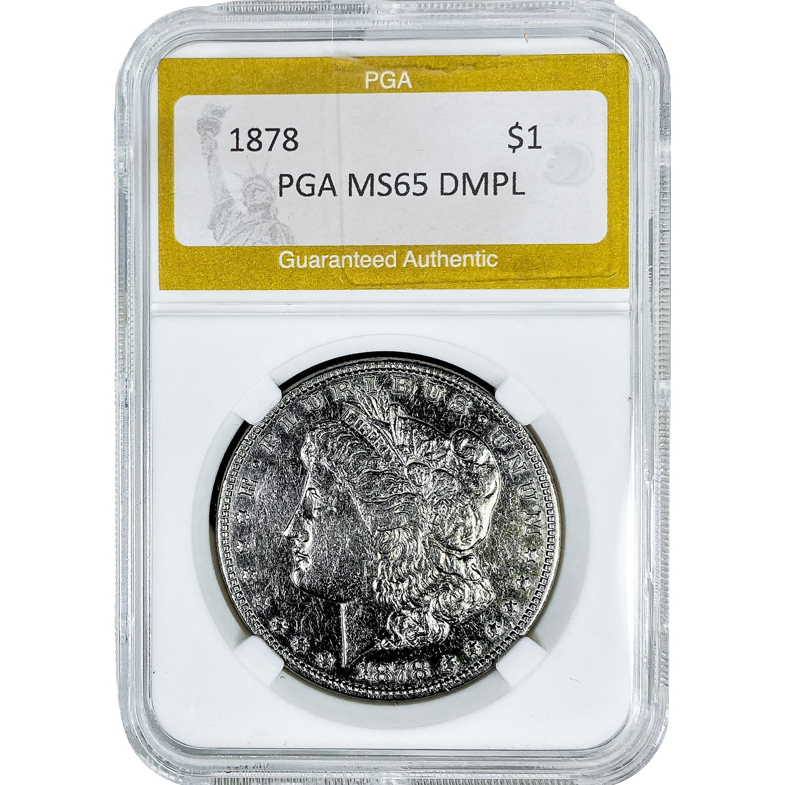 1878 Morgan Silver Dollar PGA MS65 DMPL: 1878 Morgan Silver Dollar PGA MS65 DMPL