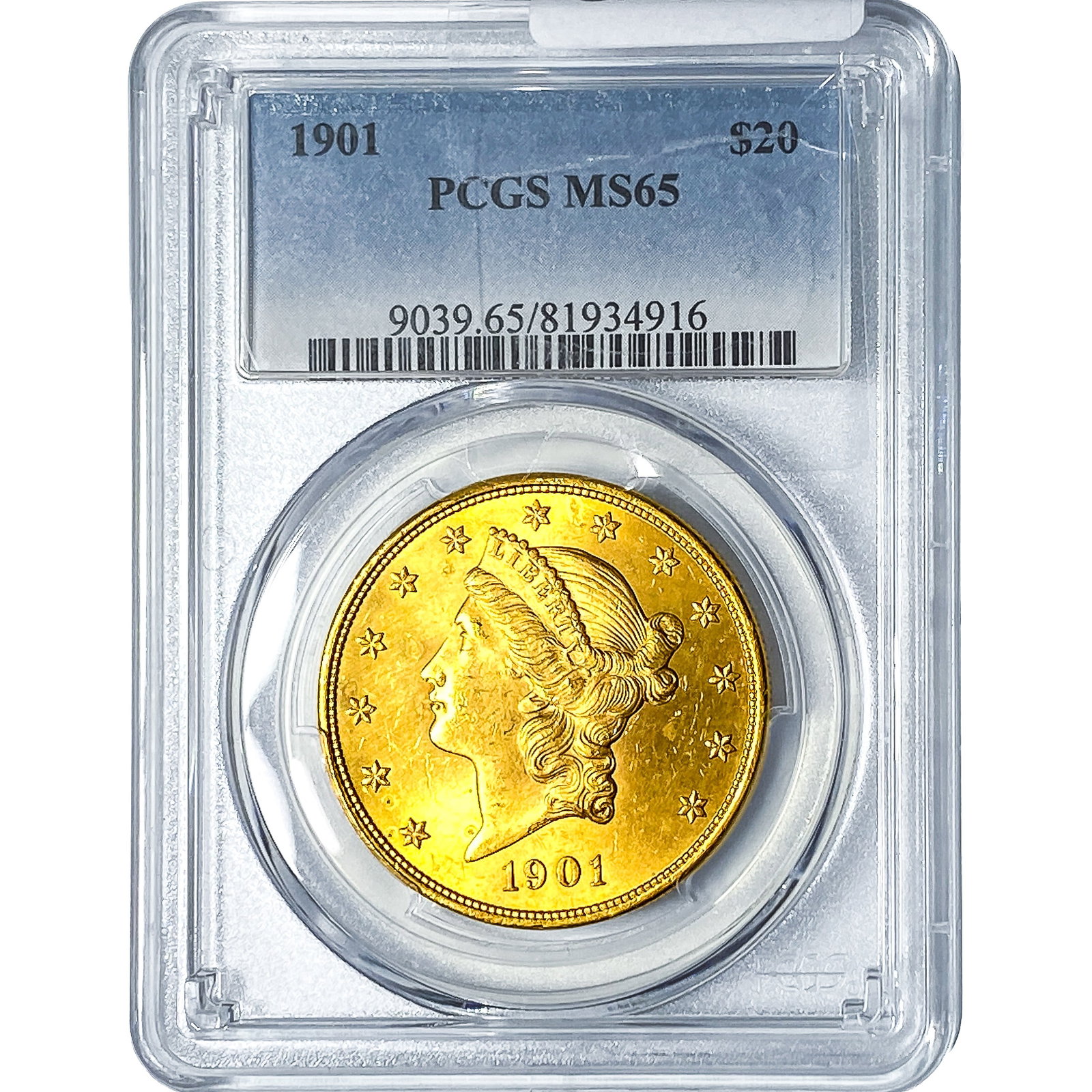 1901 $20 Gold Double Eagle PCGS MS65: 1901 $20 Gold Double Eagle PCGS MS65