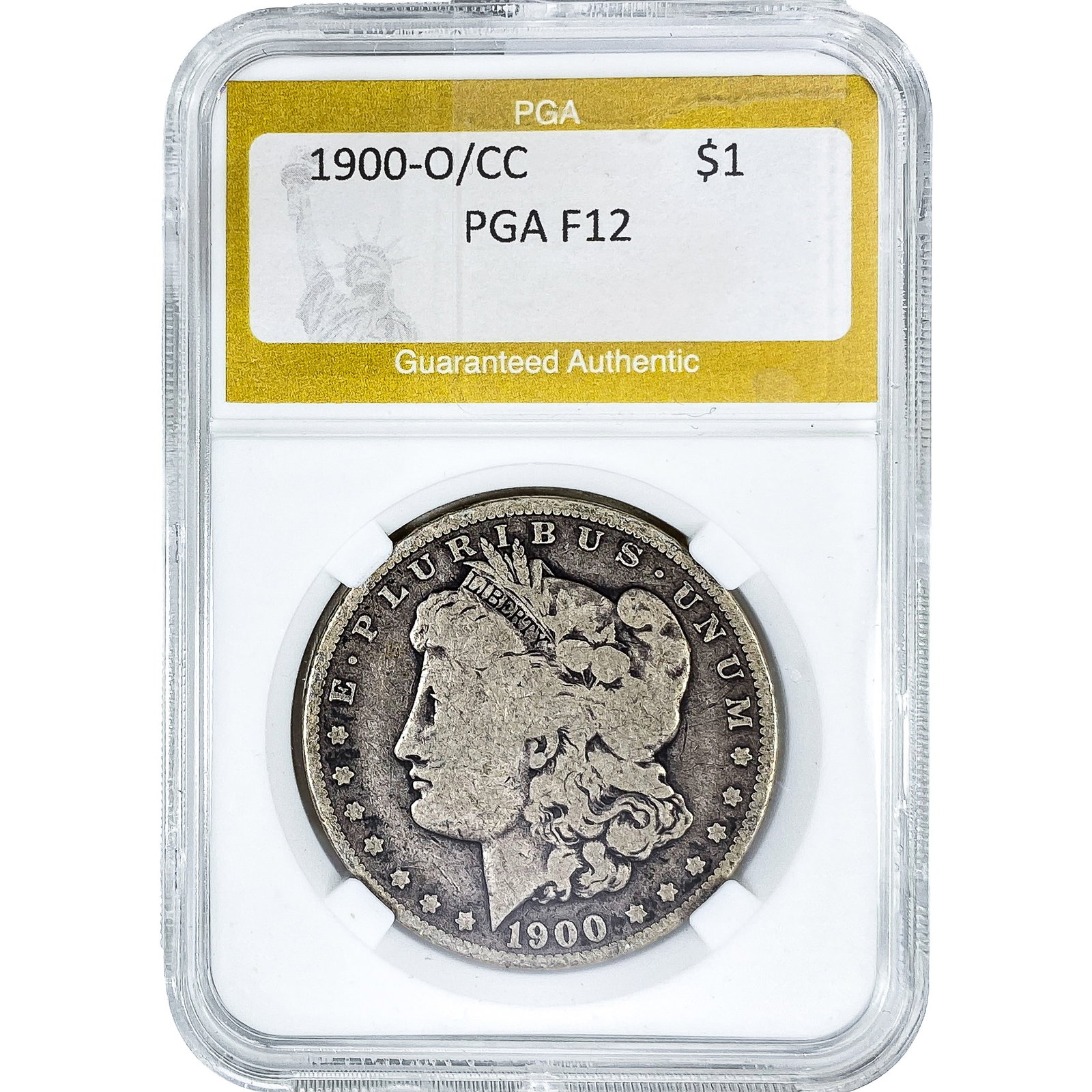 1900-O/CC Morgan Silver Dollar PGA F12: 1900-O/CC Morgan Silver Dollar PGA F12