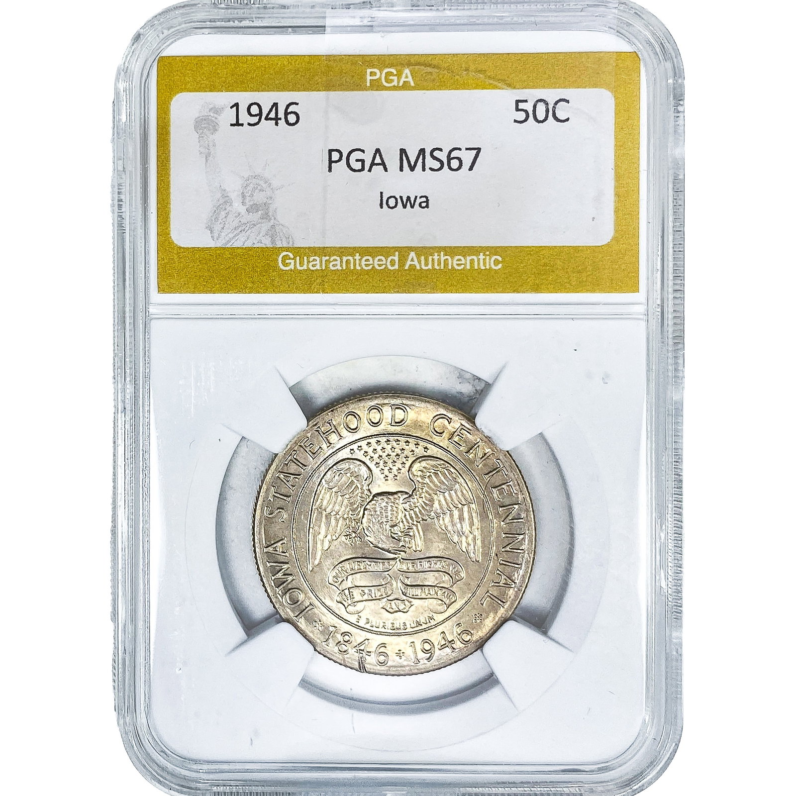 1946 Iowa Half Dollar PGA MS67: 1946 Iowa Half Dollar PGA MS67