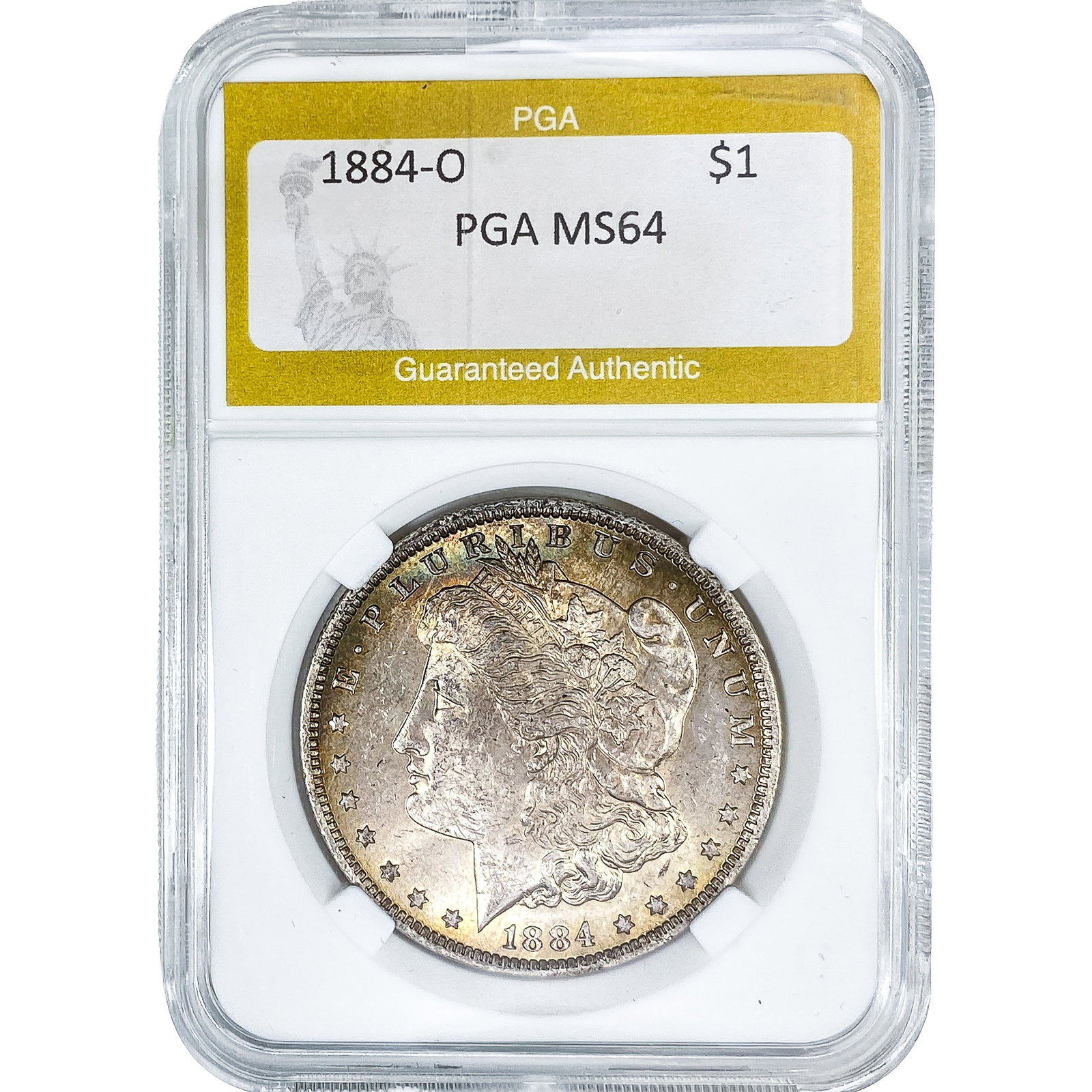 1884-O Morgan Silver Dollar PGA MS64: 1884-O Morgan Silver Dollar PGA MS64