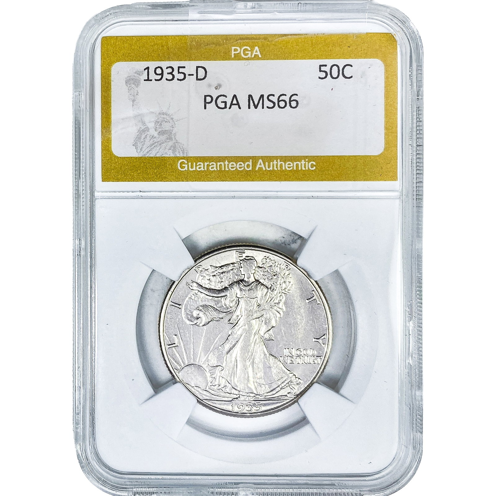 1935-D Walking Liberty Half Dollar PGA MS66 (1 of 2)