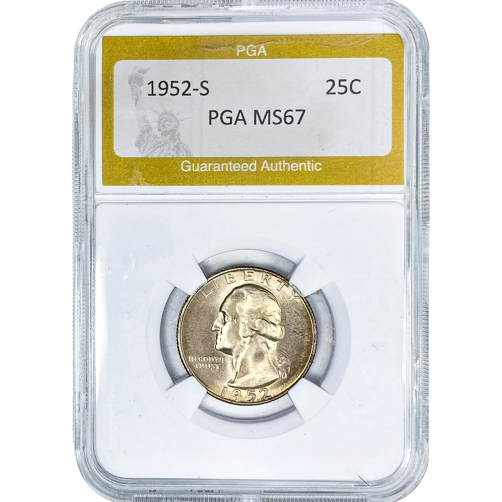 1894-O Washington Silver Quarter PGA MS67: 1894-O Washington Silver Quarter PGA MS67