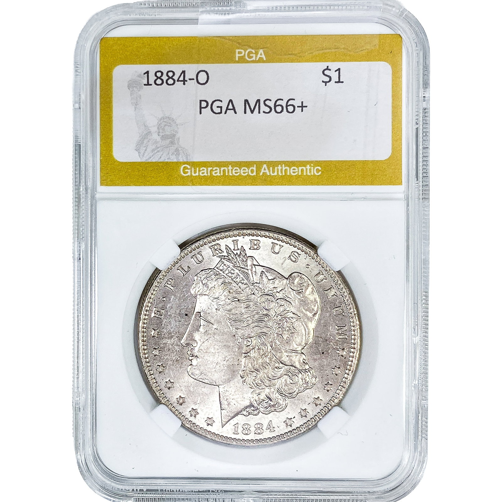 1884-O Morgan Silver Dollar PGA MS66+: 1884-O Morgan Silver Dollar PGA MS66+