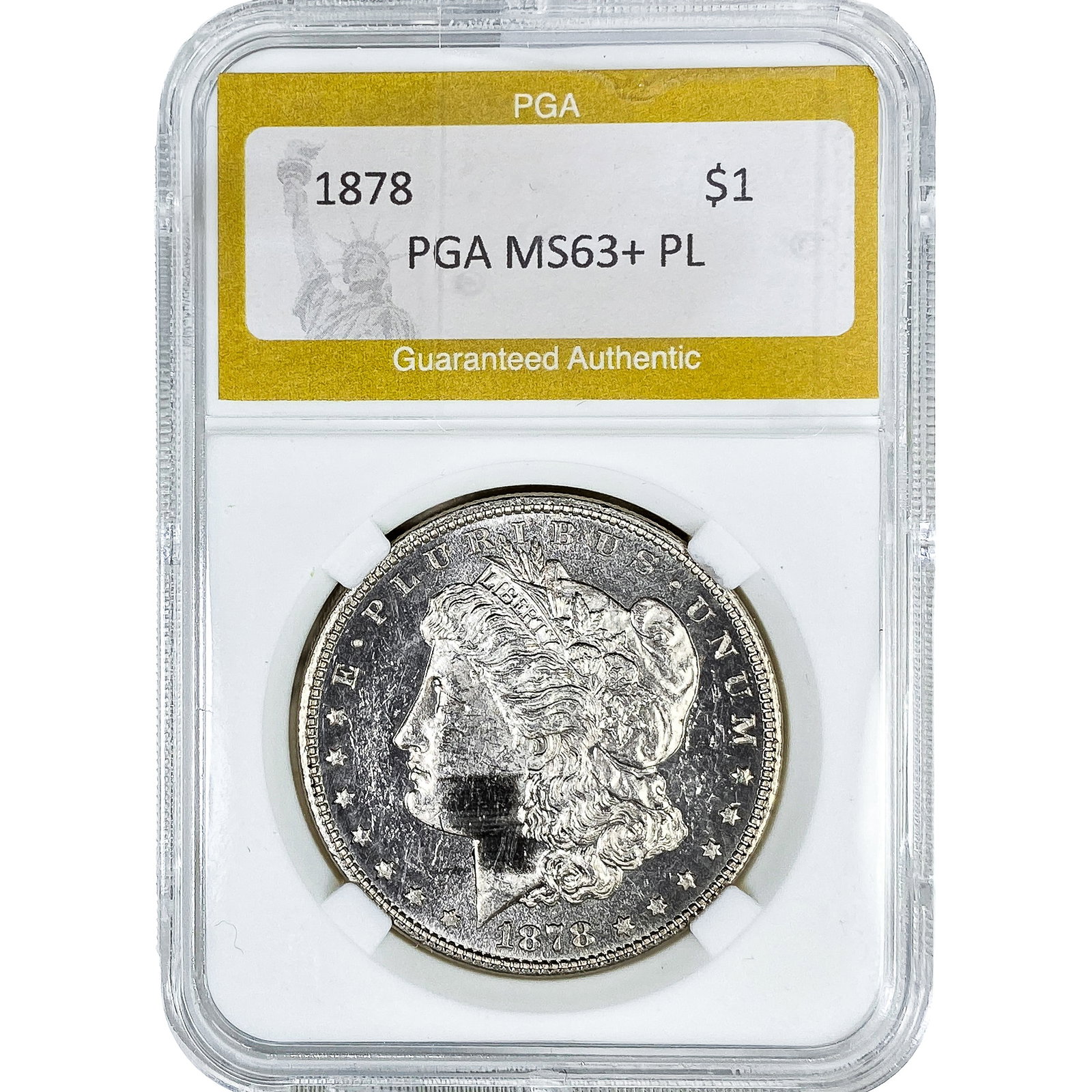 1878 Morgan Silver Dollar PGA MS63+ PL: 1878 Morgan Silver Dollar PGA MS63+ PL