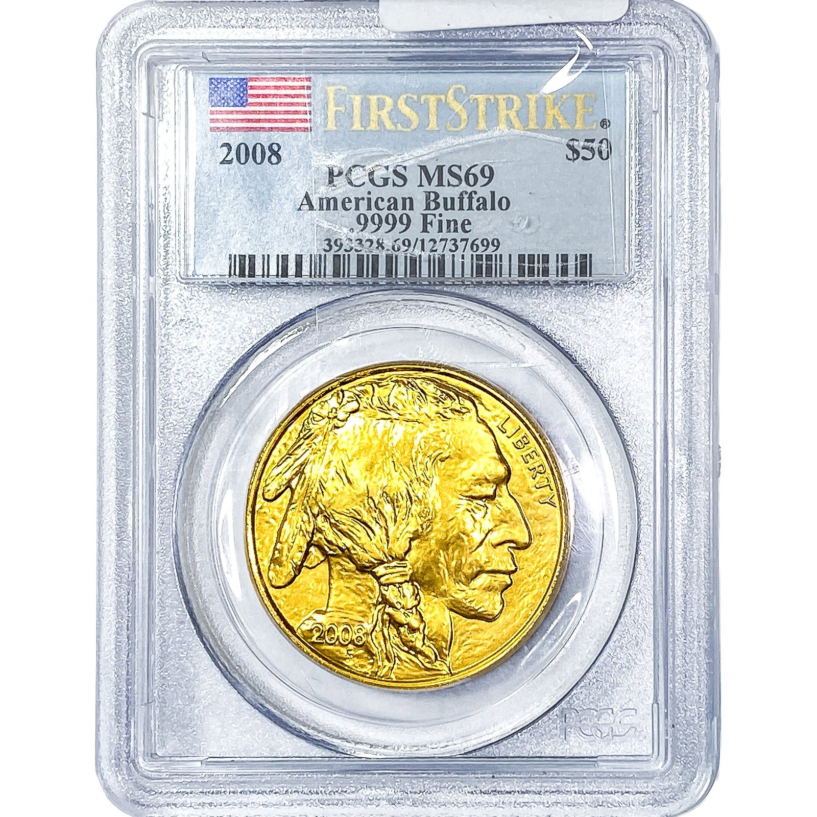 2008 $50 Gold American Buffalo 1oz PCGS MS69 (1 of 4)