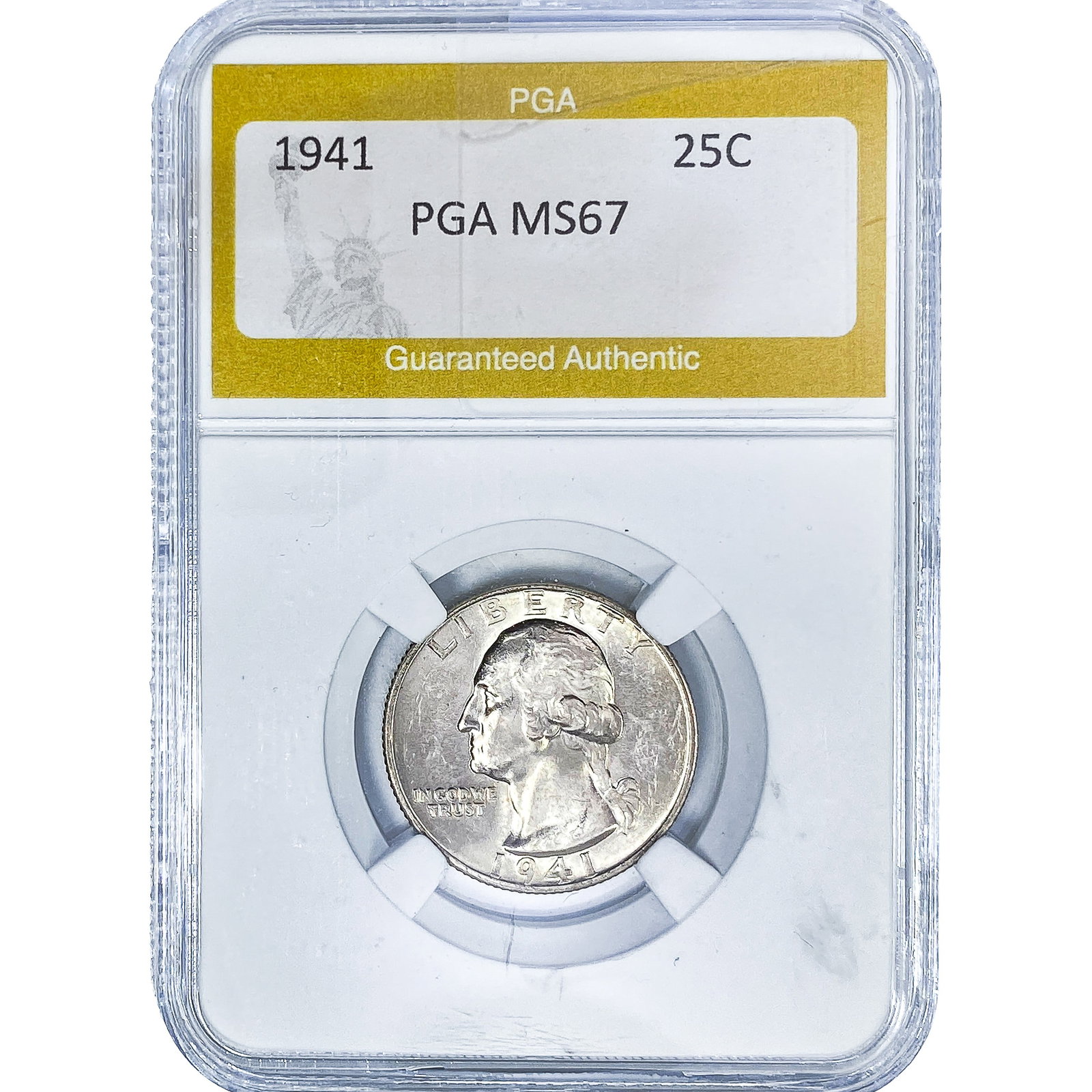 1941 Washington Silver Quarter PGA MS67: 1941 Washington Silver Quarter PGA MS67