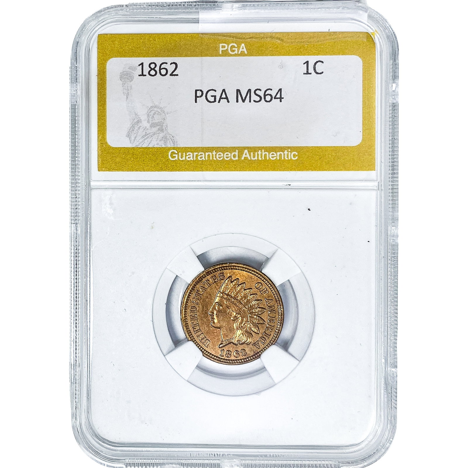1862 Indian Head Cent PGA MS64: 1862 Indian Head Cent PGA MS64