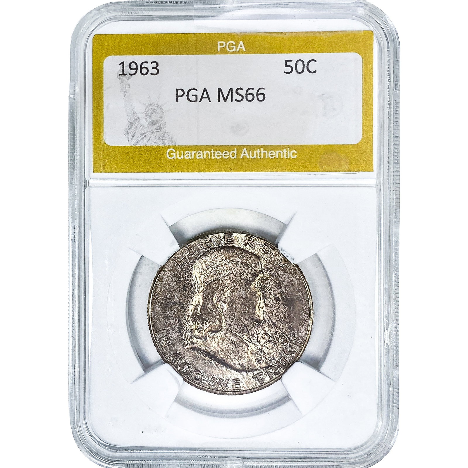 1963 Franklin Half Dollar PGA MS66: 1963 Franklin Half Dollar PGA MS66