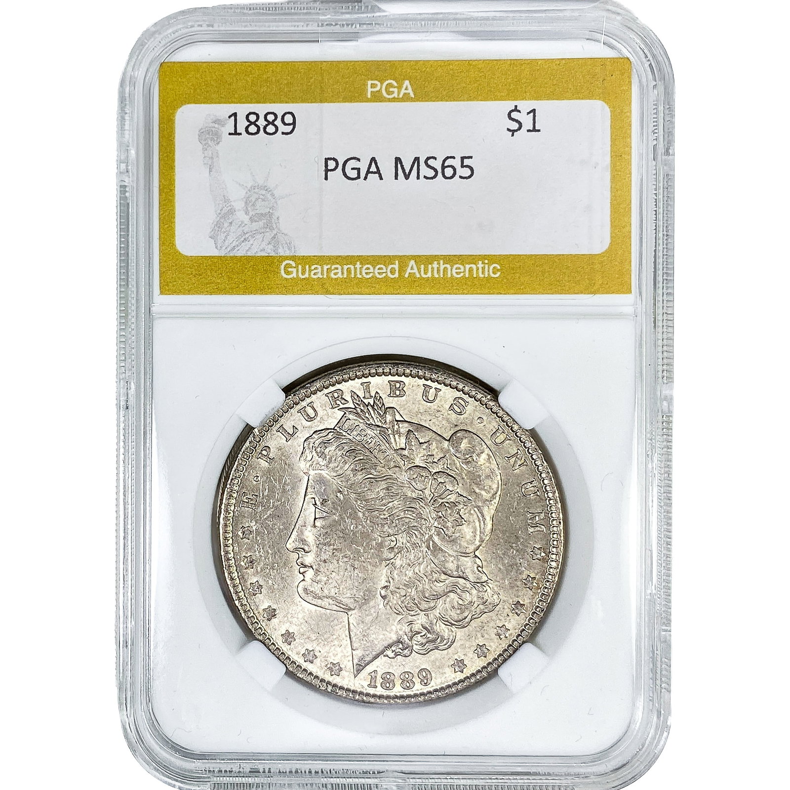 1889 Morgan Silver Dollar PGA MS65: 1889 Morgan Silver Dollar PGA MS65
