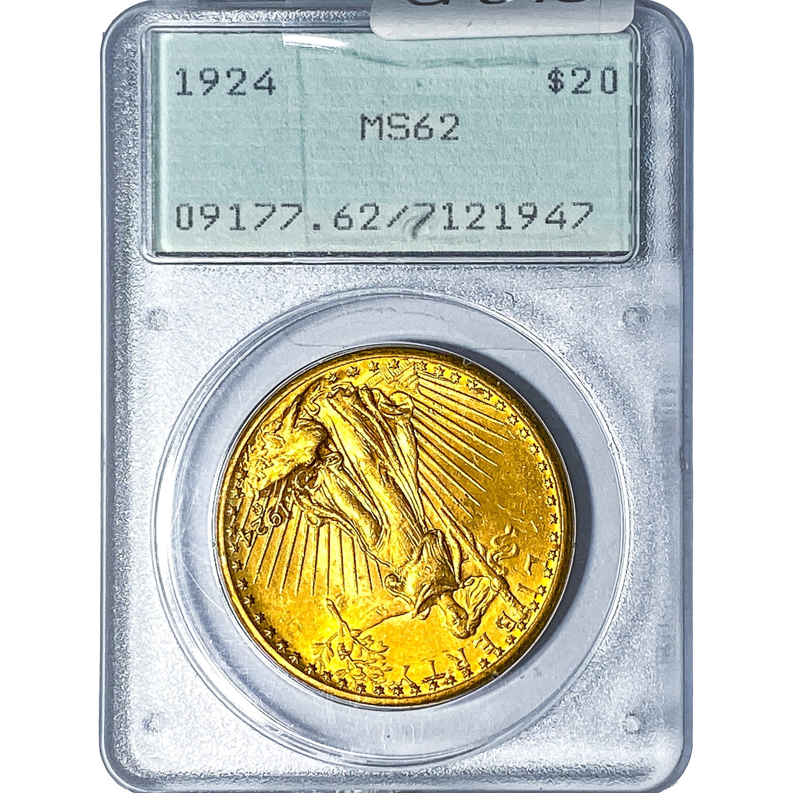1924 $20 Gold Double Eagle PCGS MS62: 1924 $20 Gold Double Eagle PCGS MS62