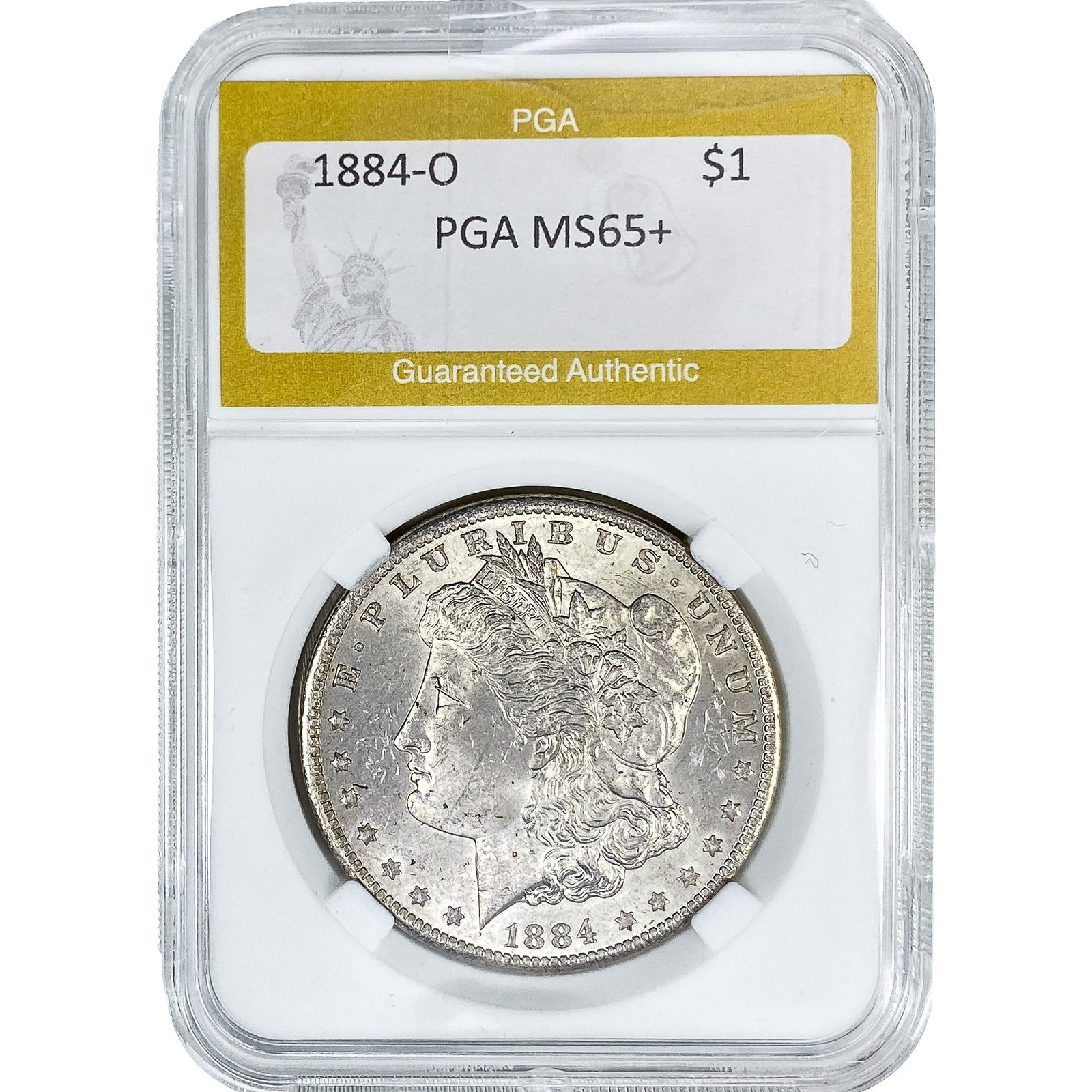 1884-O Morgan Silver Dollar PGA MS65+: 1884-O Morgan Silver Dollar PGA MS65+