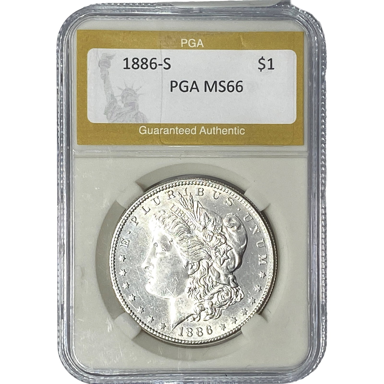 1886-S Morgan Silver Dollar PGA MS66 (1 of 2)