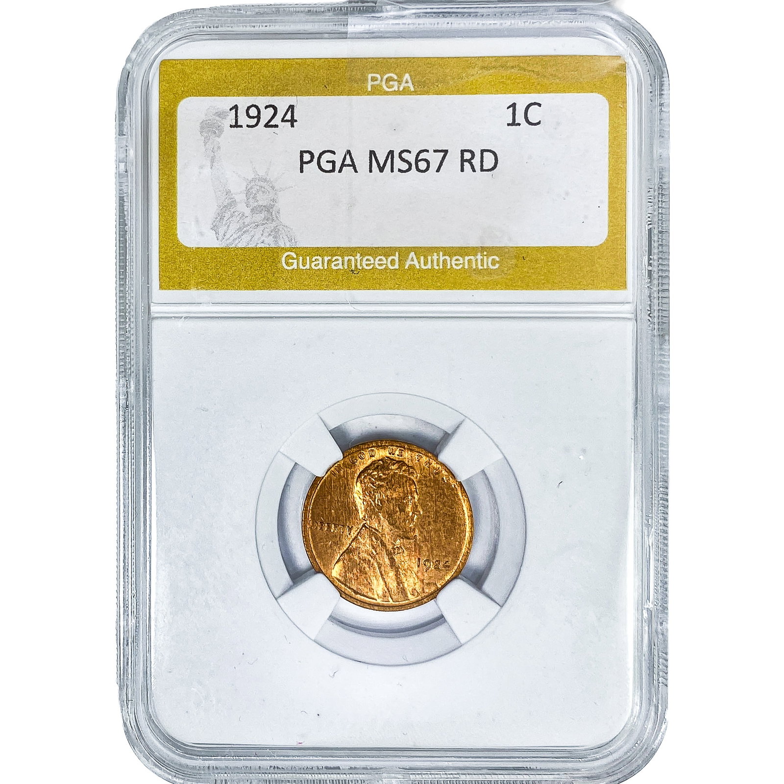 1924 Wheat Cent PGA MS67 RD: 1924 Wheat Cent PGA MS67 RD