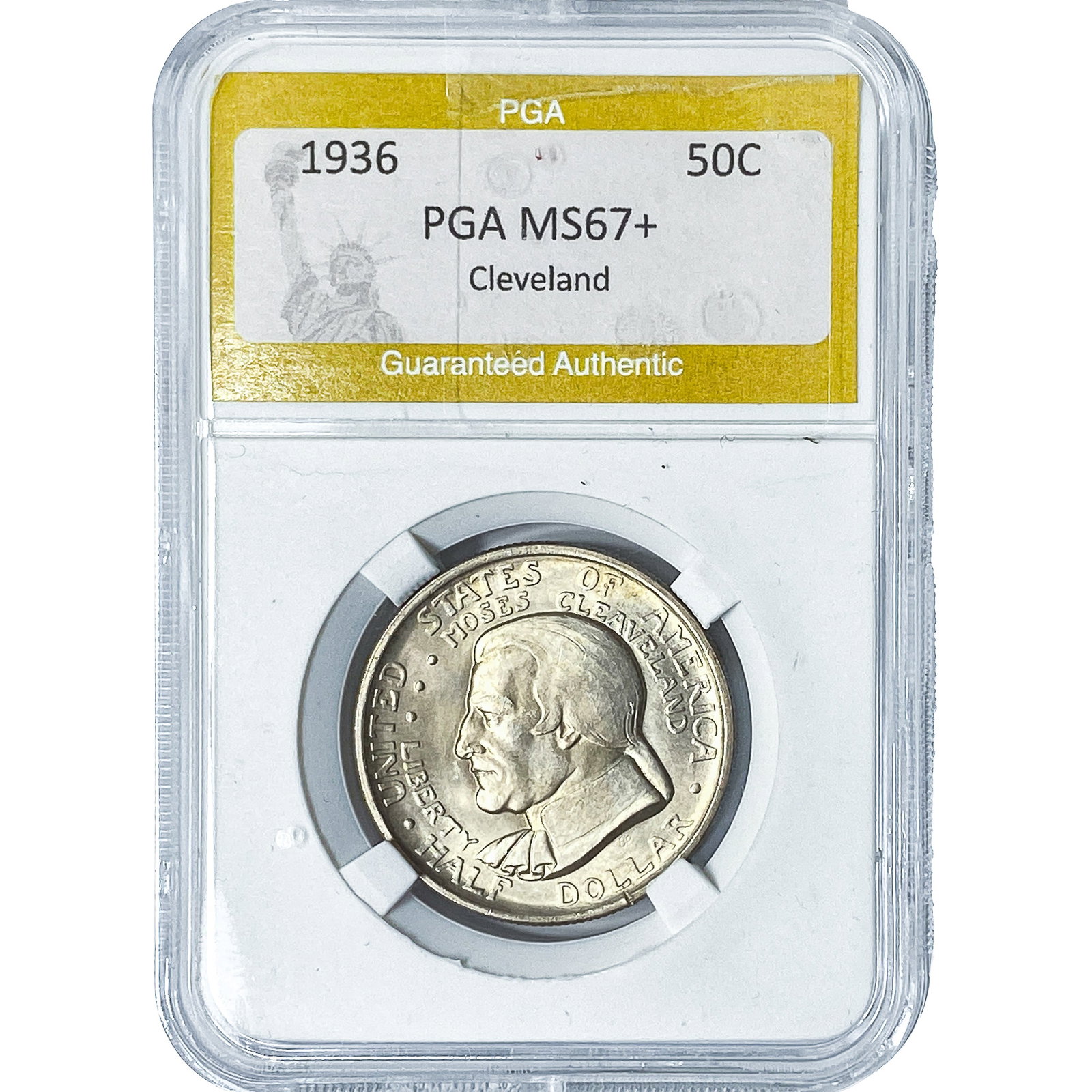 1936 Cleveland Half Dollar PGA MS67+: 1936 Cleveland Half Dollar PGA MS67+