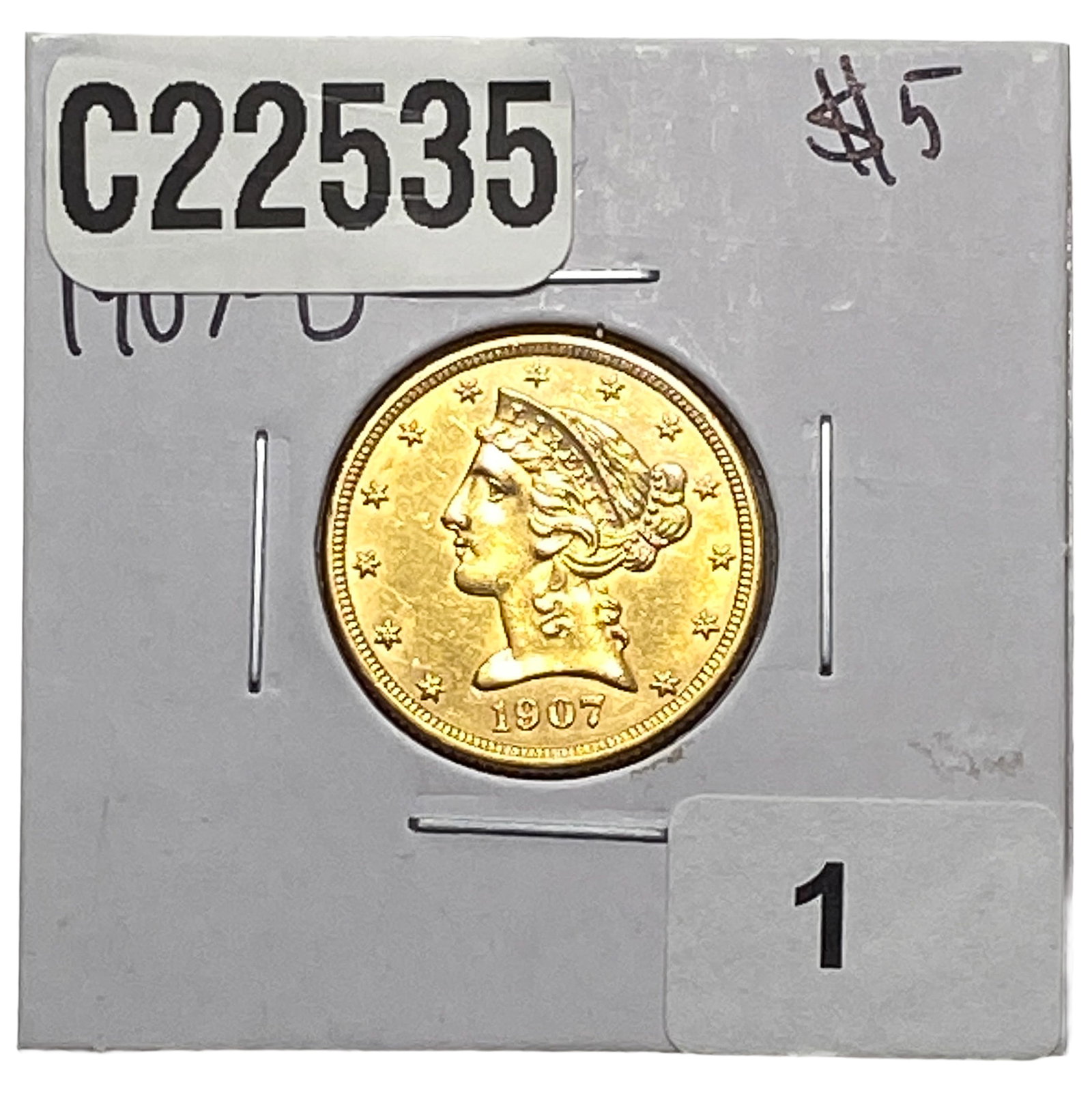 1907-D $5 Gold Half Eagle (1 of 2)