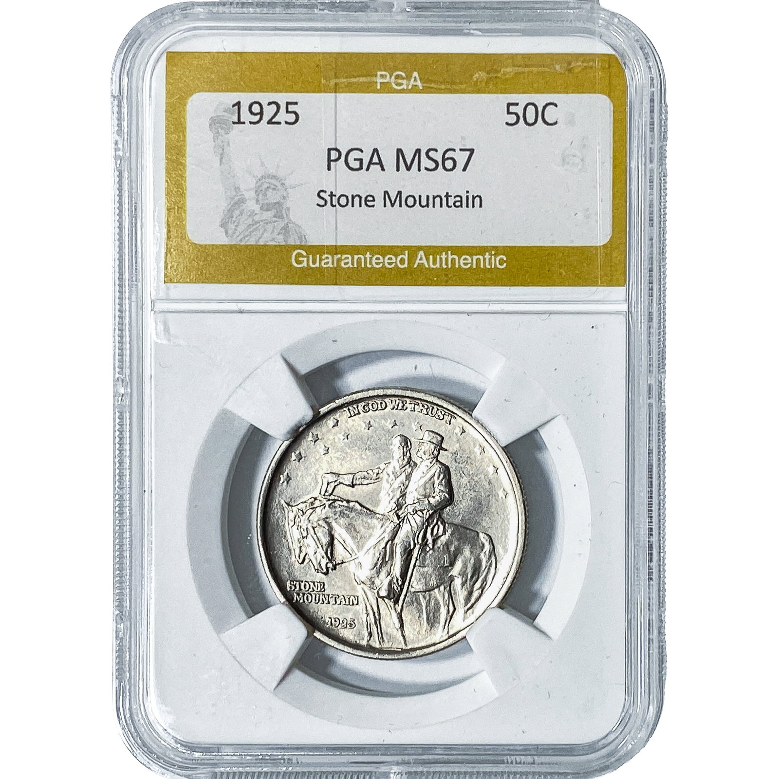 1925 Stone Mountain Half Dollar PGA MS67: 1925 Stone Mountain Half Dollar PGA MS67