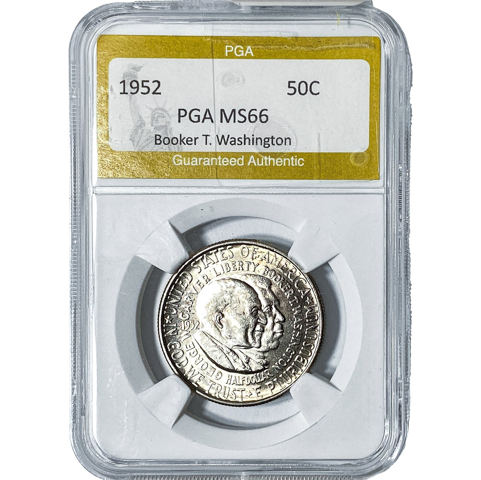 1952 Booker T Half Dollar PGA MS66: 1952 Booker T Half Dollar PGA MS66