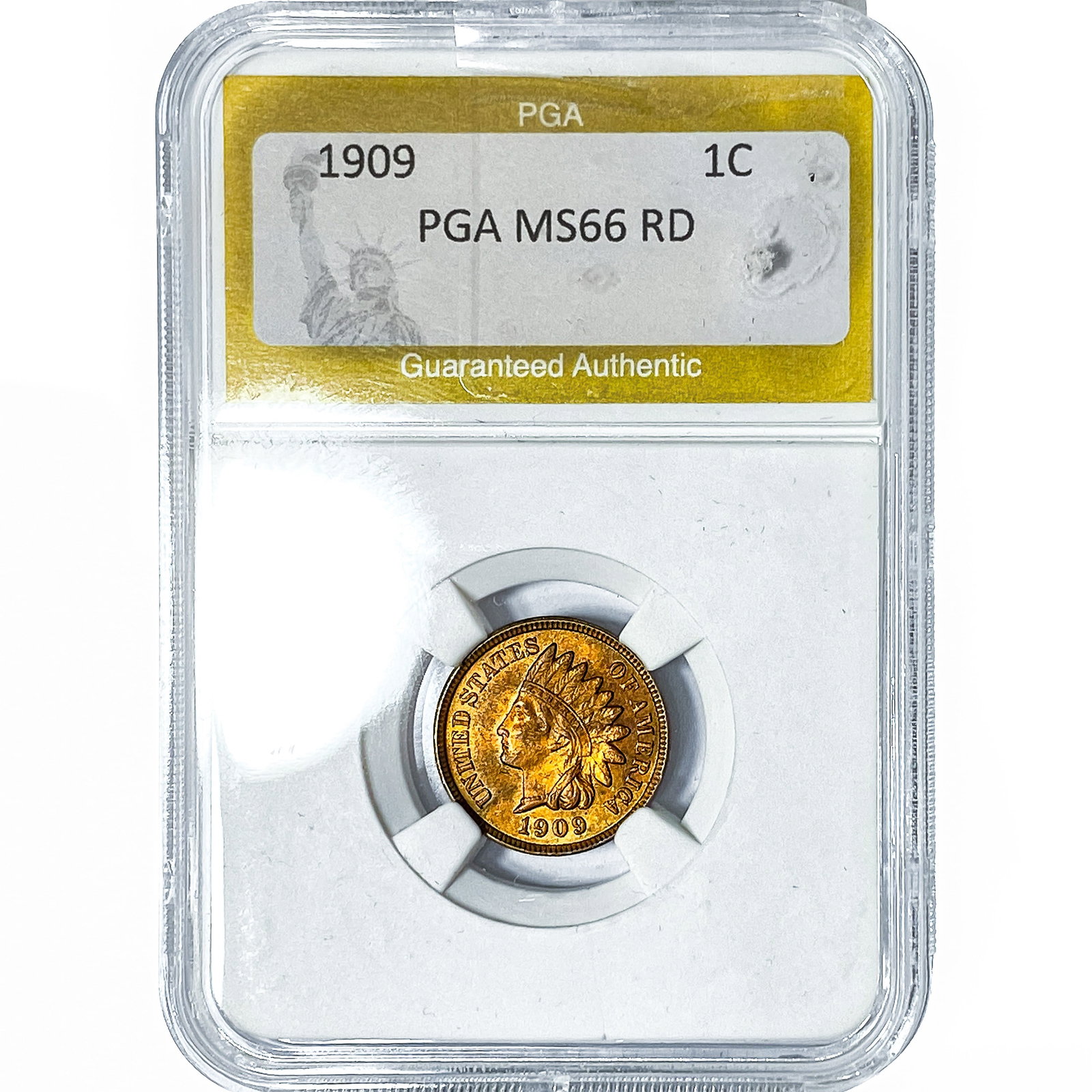 1909 Indian Head Cent PGA MS66 RD (1 of 2)