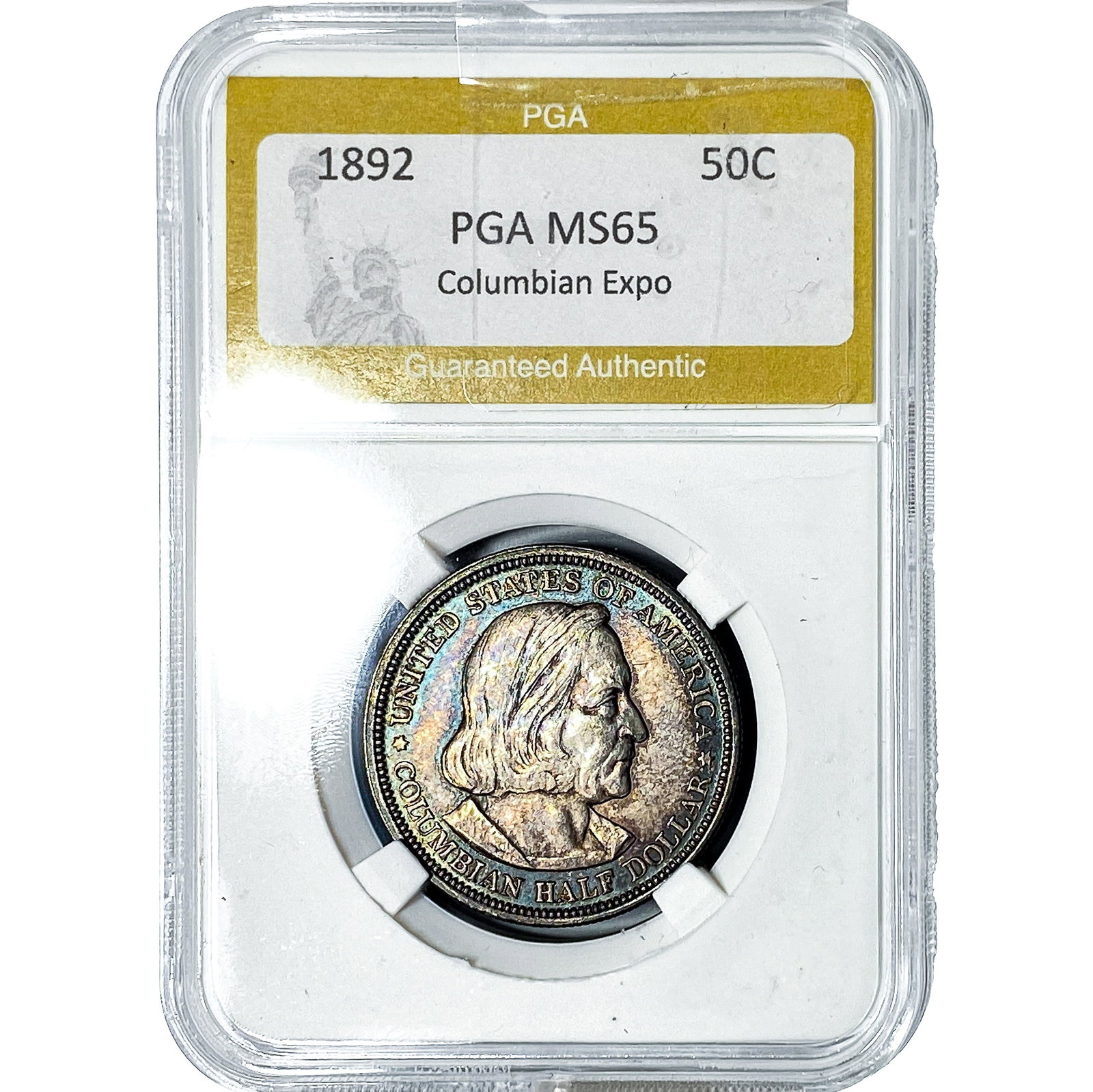 1892 Columbian Expo Half Dollar PGA MS65 (1 of 2)