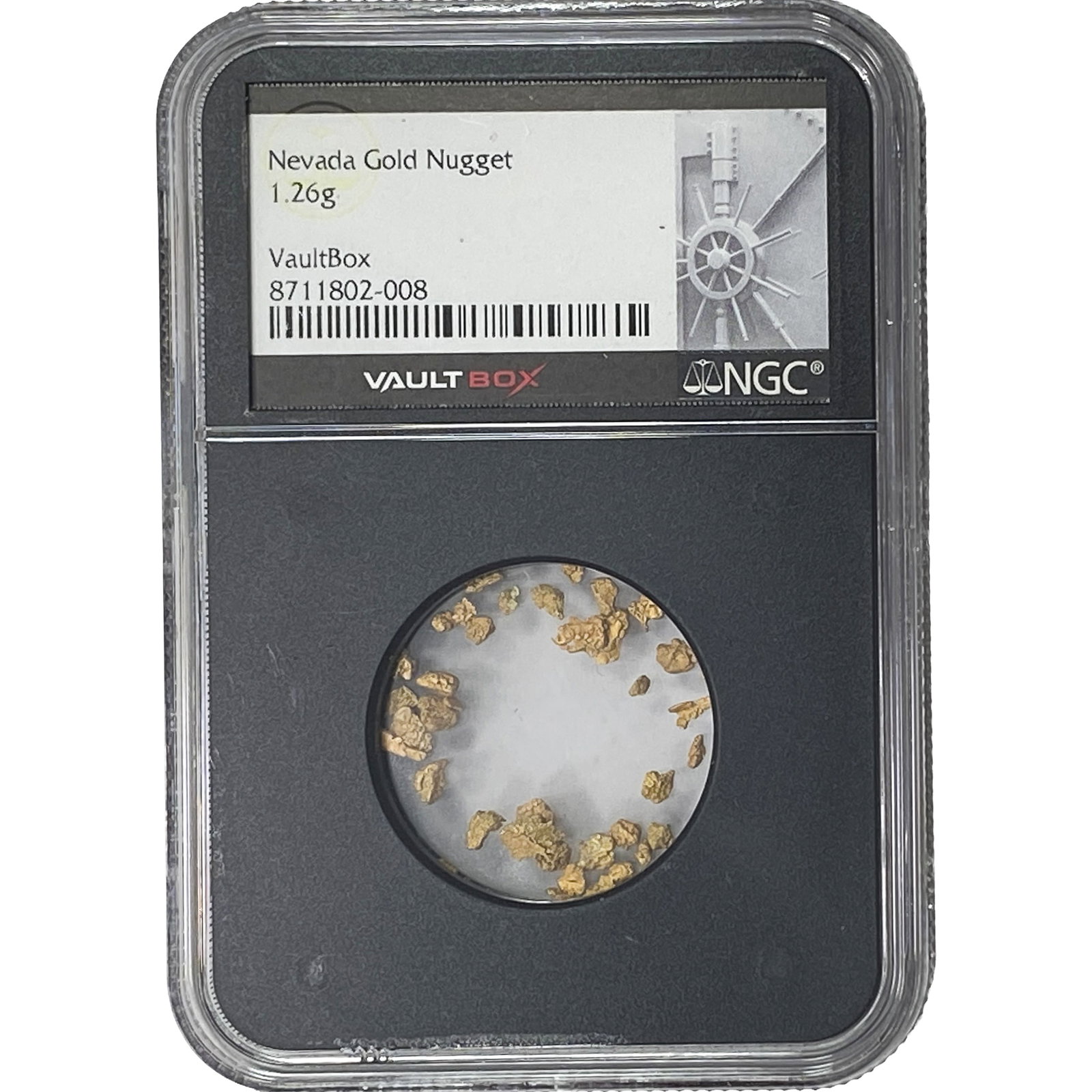 Nevada Gold Nugget 1.26g NGC Vaultbox W/Box: Nevada Gold Nugget 1.26g NGC Vaultbox W/Box