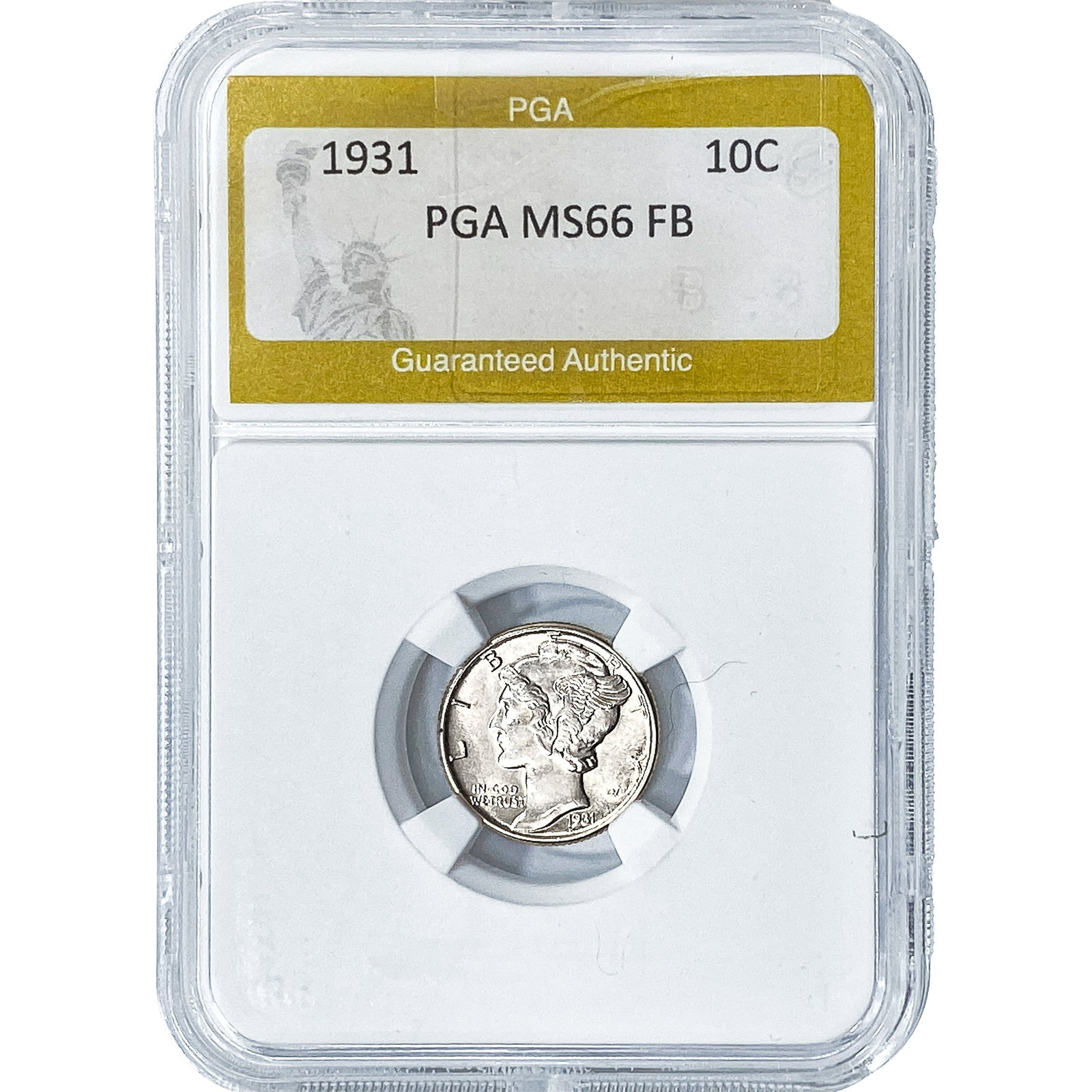 1931 Mercury Silver Dime PGA MS66 FB (1 of 2)