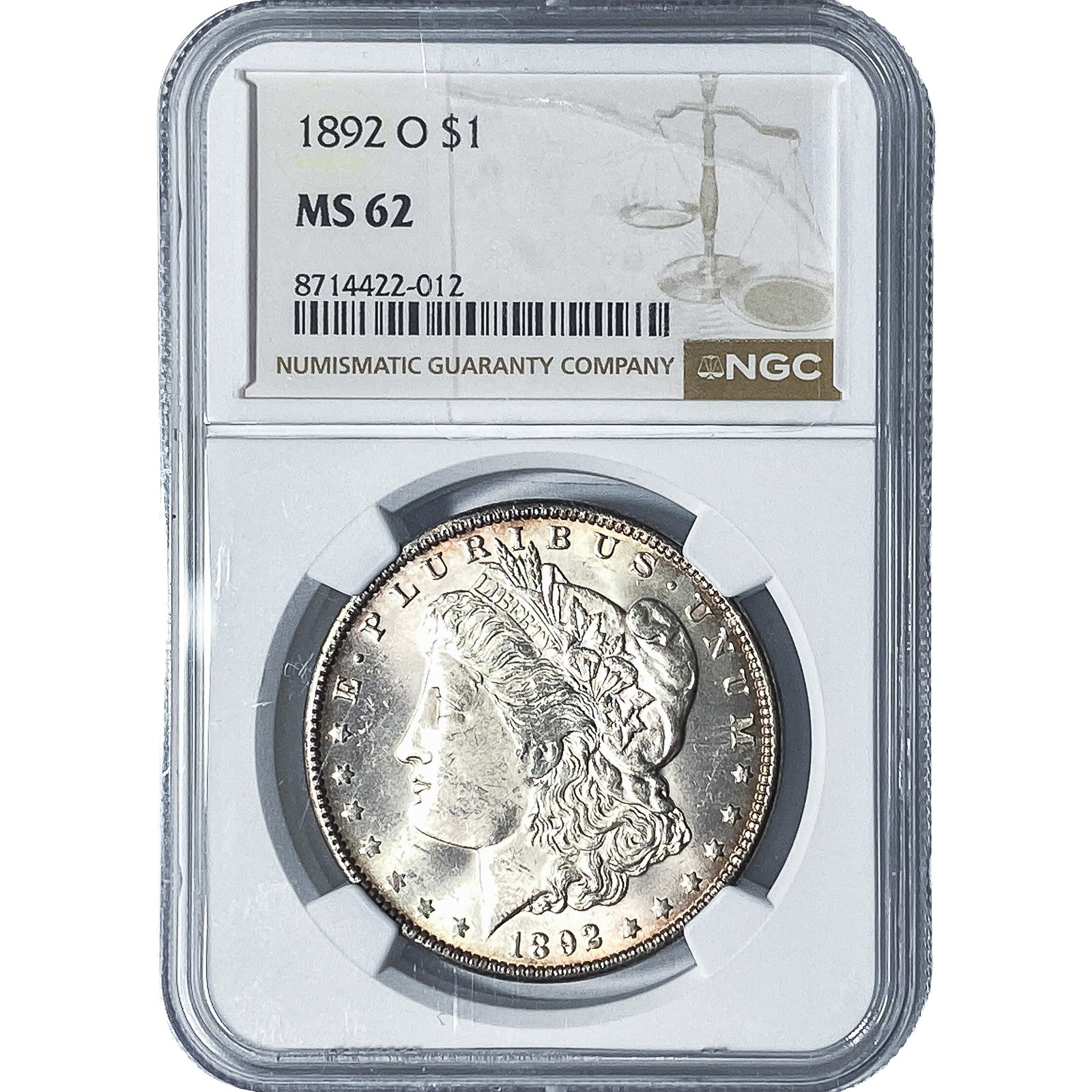 1892-O Morgan Silver Dollar NGC MS62 (1 of 4)