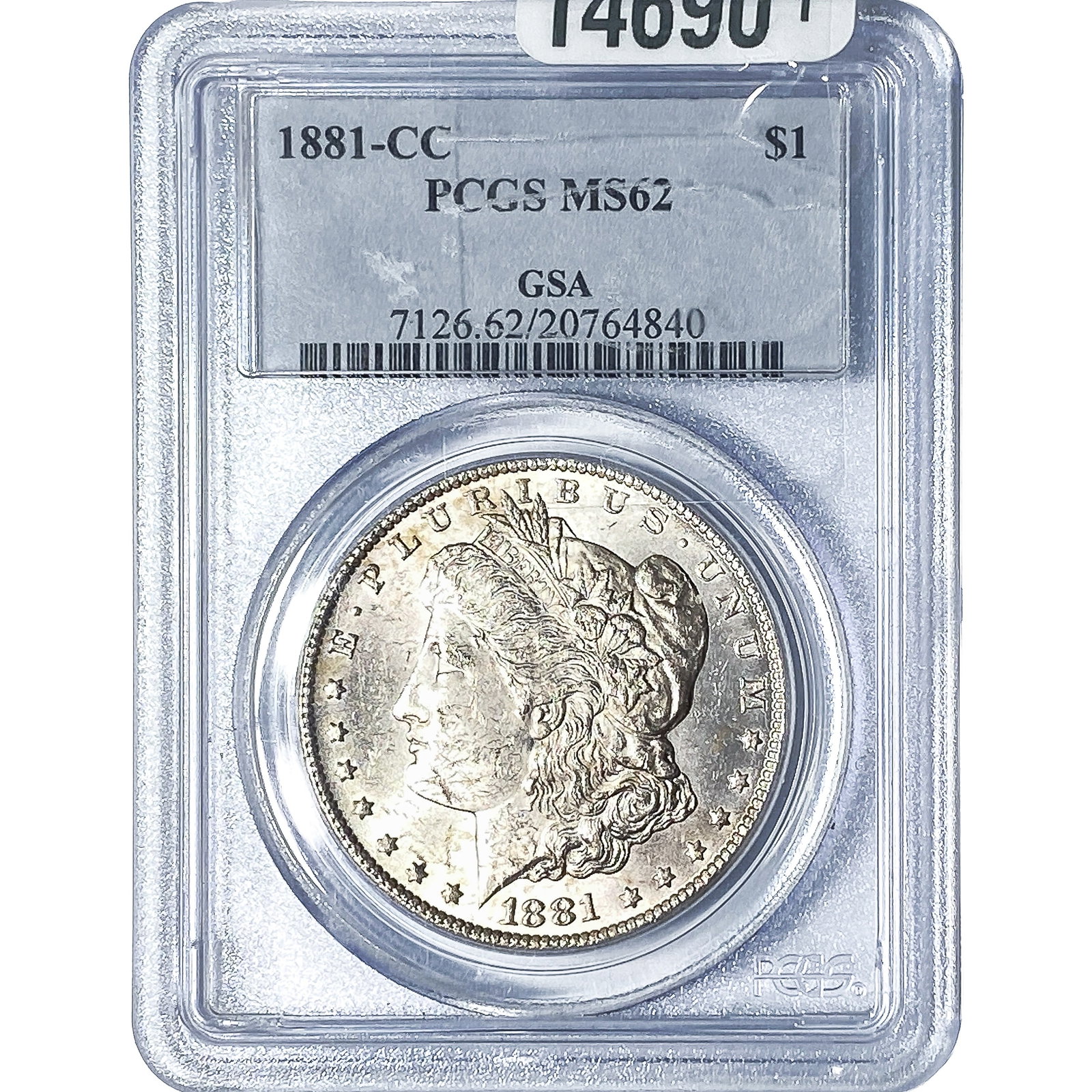 1881-CC Morgan Silver Dollar PCGS MS62 (1 of 4)