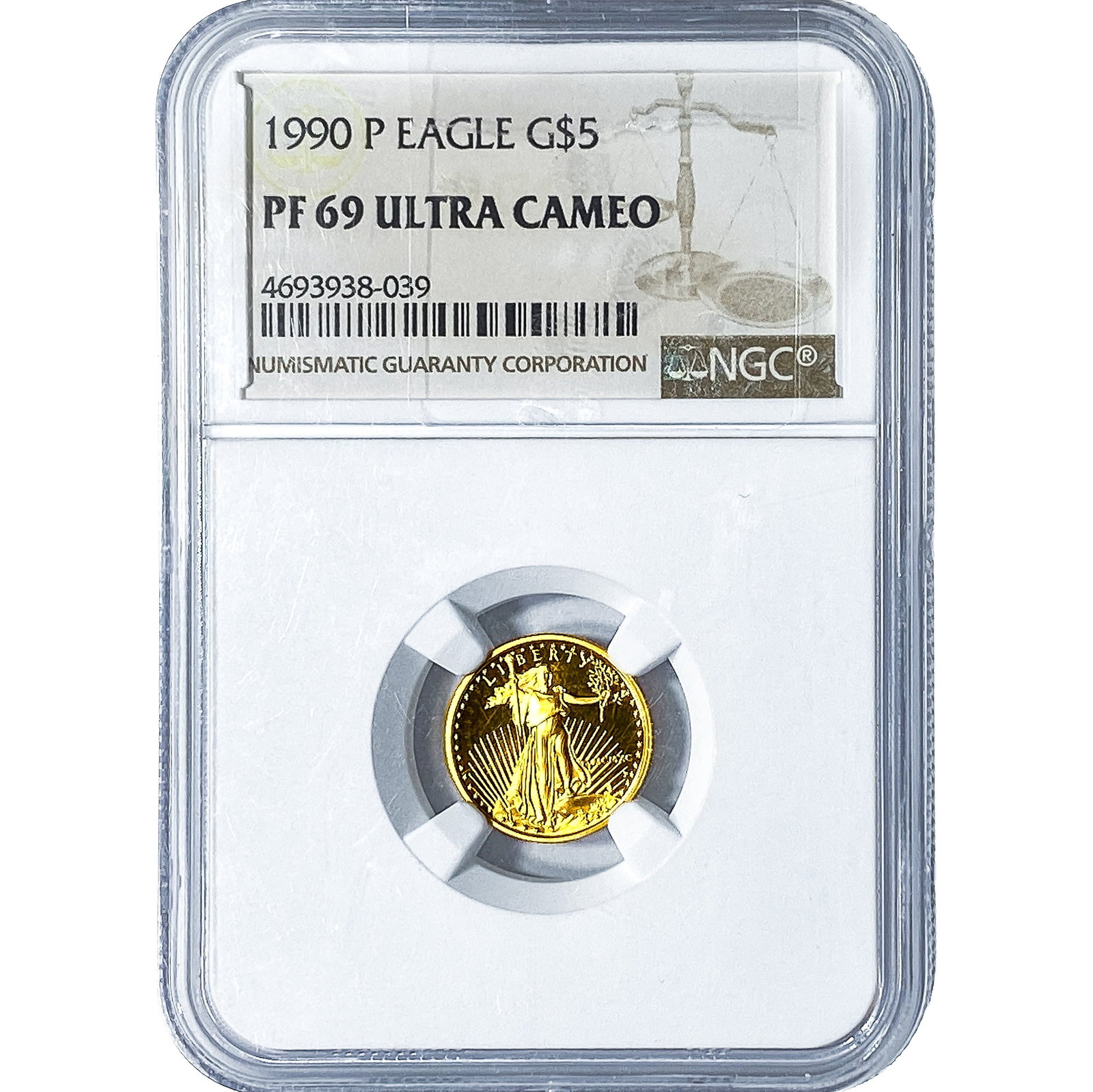 1990 Gold $5 American Eagle 1/10oz NGC PF69 Ultra Cameo (1 of 4)