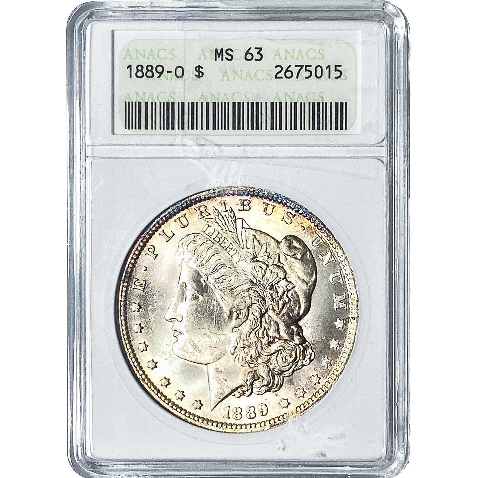 1889-O Morgan Silver Dollar ANACS MS63: 1889-O Morgan Silver Dollar ANACS MS63
