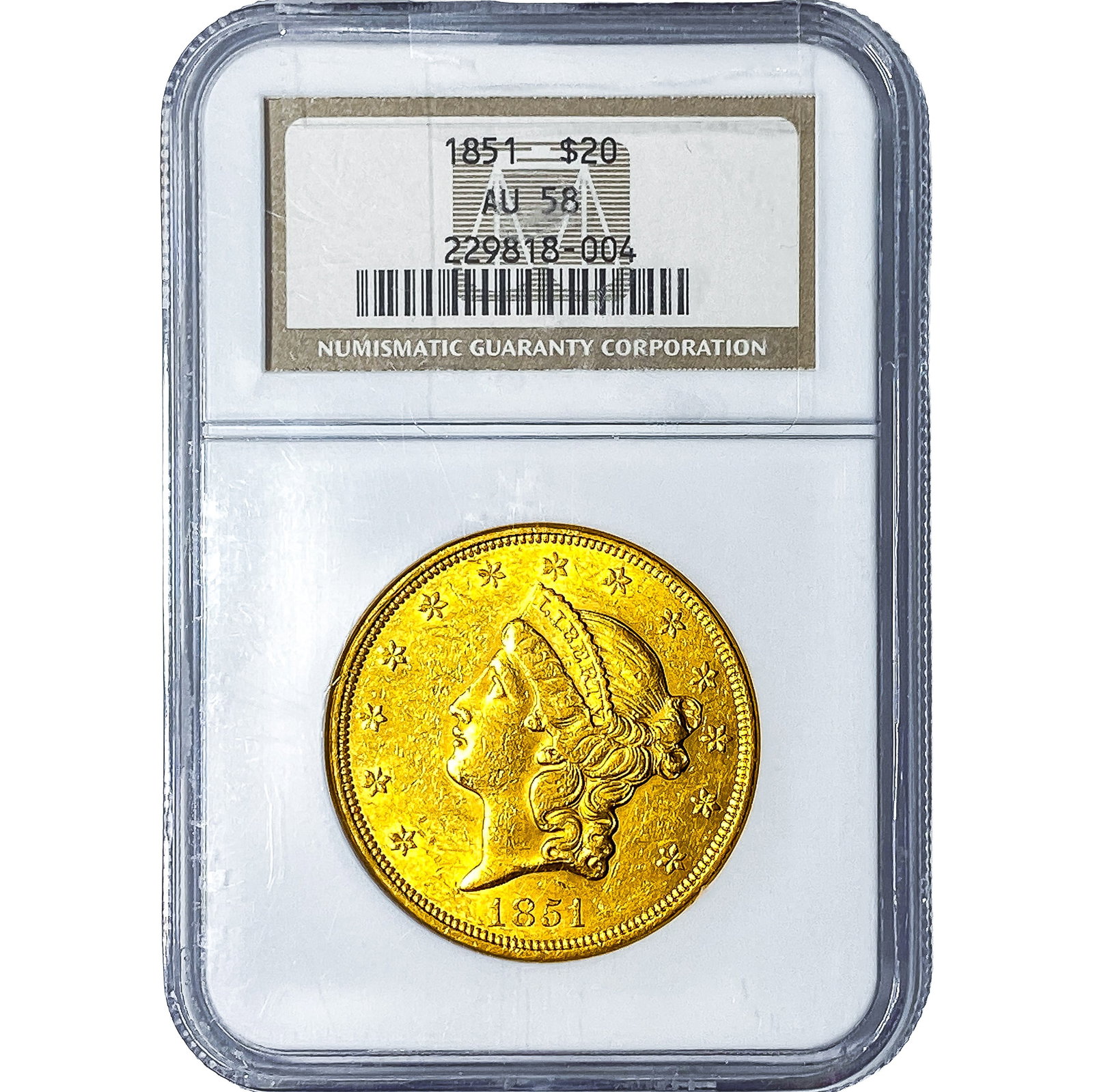1851 $20 Gold Double Eagle NGC AU58 (1 of 4)