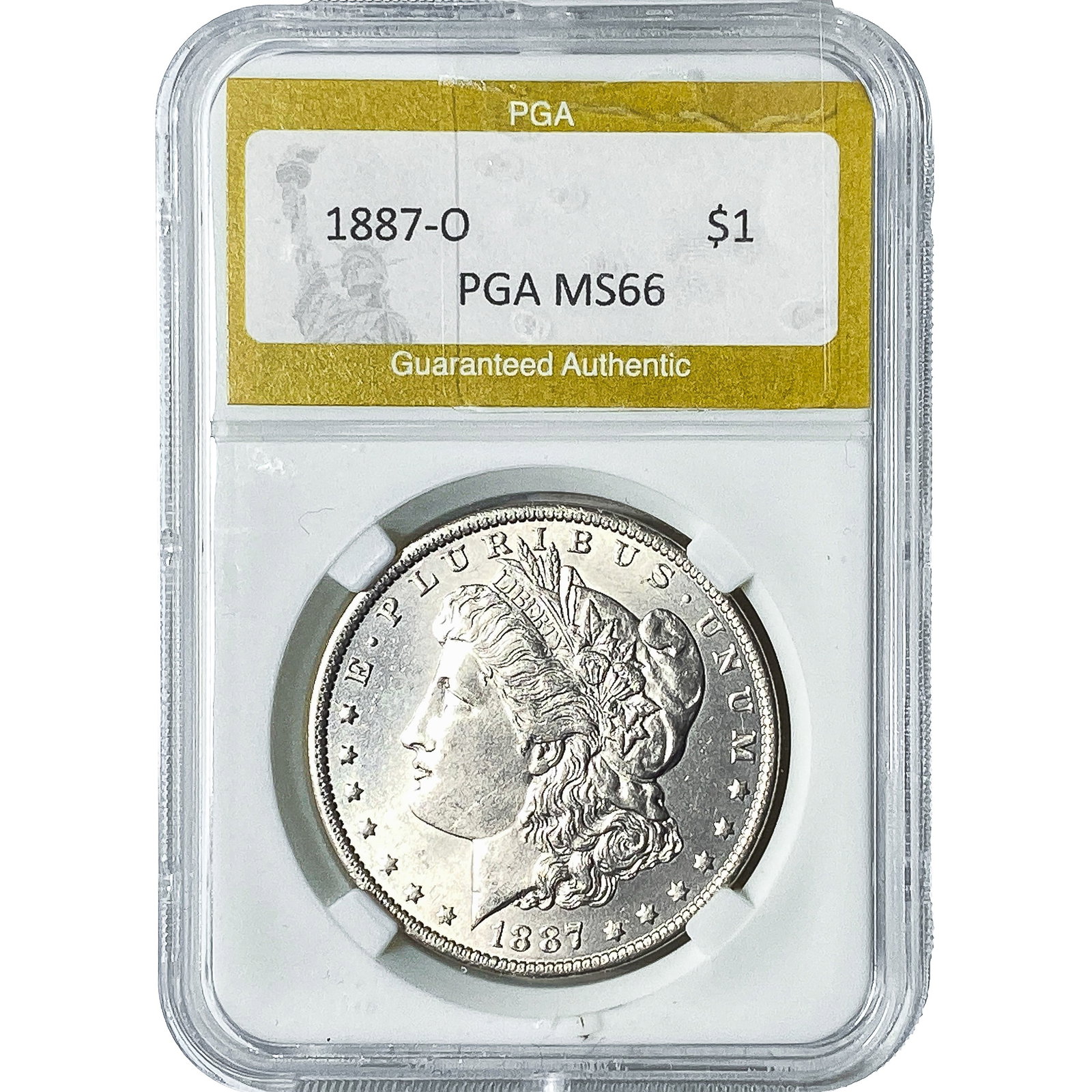 1887-O Morgan Silver Dollar PGA MS66: 1887-O Morgan Silver Dollar PGA MS66