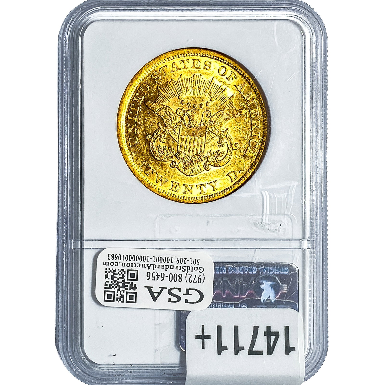 1853 $20 Gold Double Eagle NGC AU55 - 2