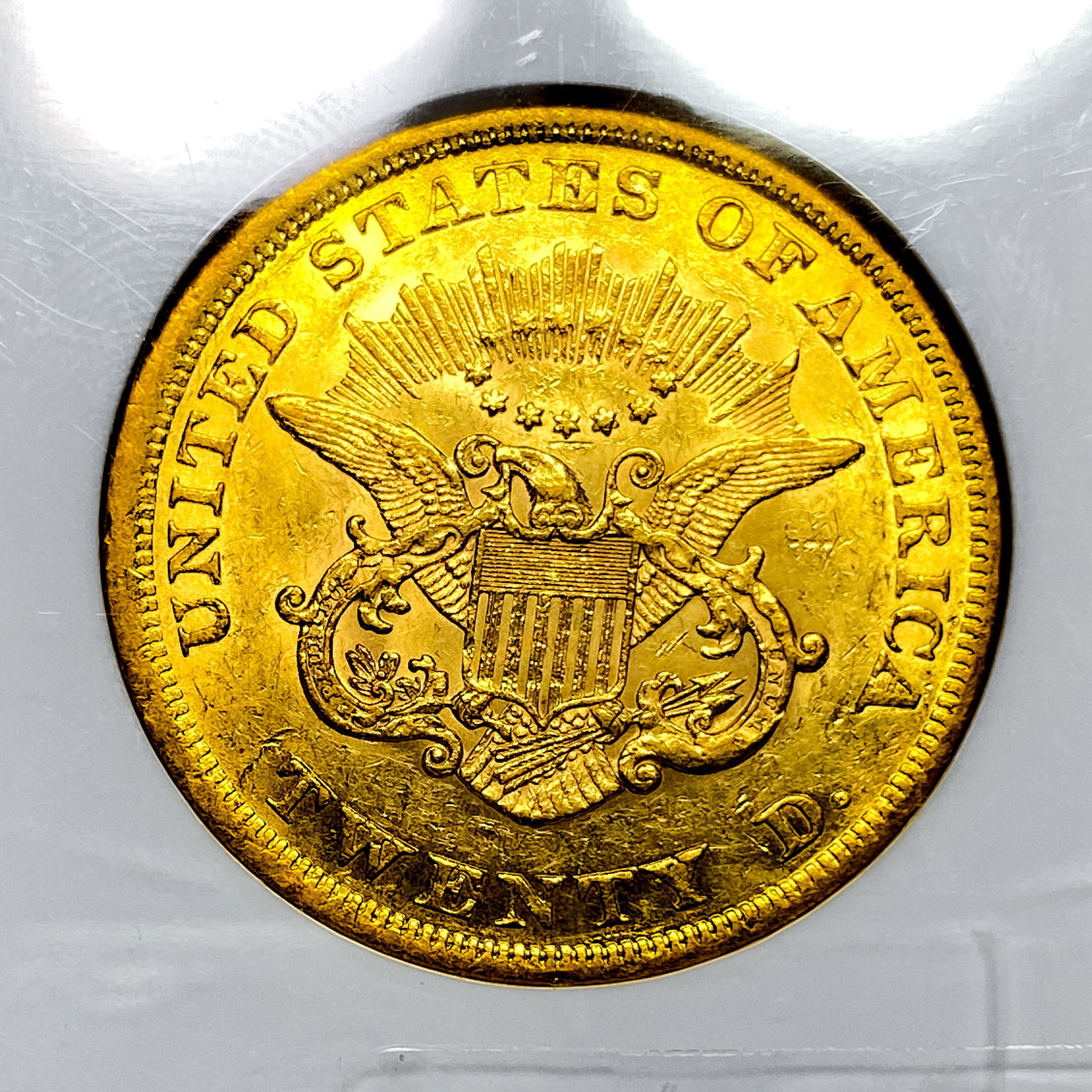 1853 $20 Gold Double Eagle NGC AU55 - 4