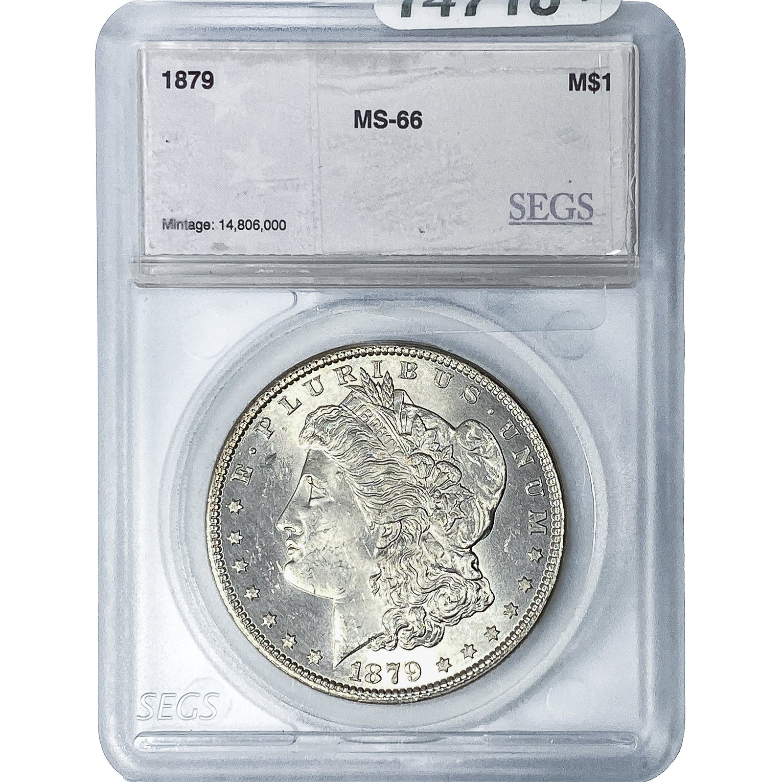 1879 Morgan Silver Dollar SEGS MS66: 1879 Morgan Silver Dollar SEGS MS66