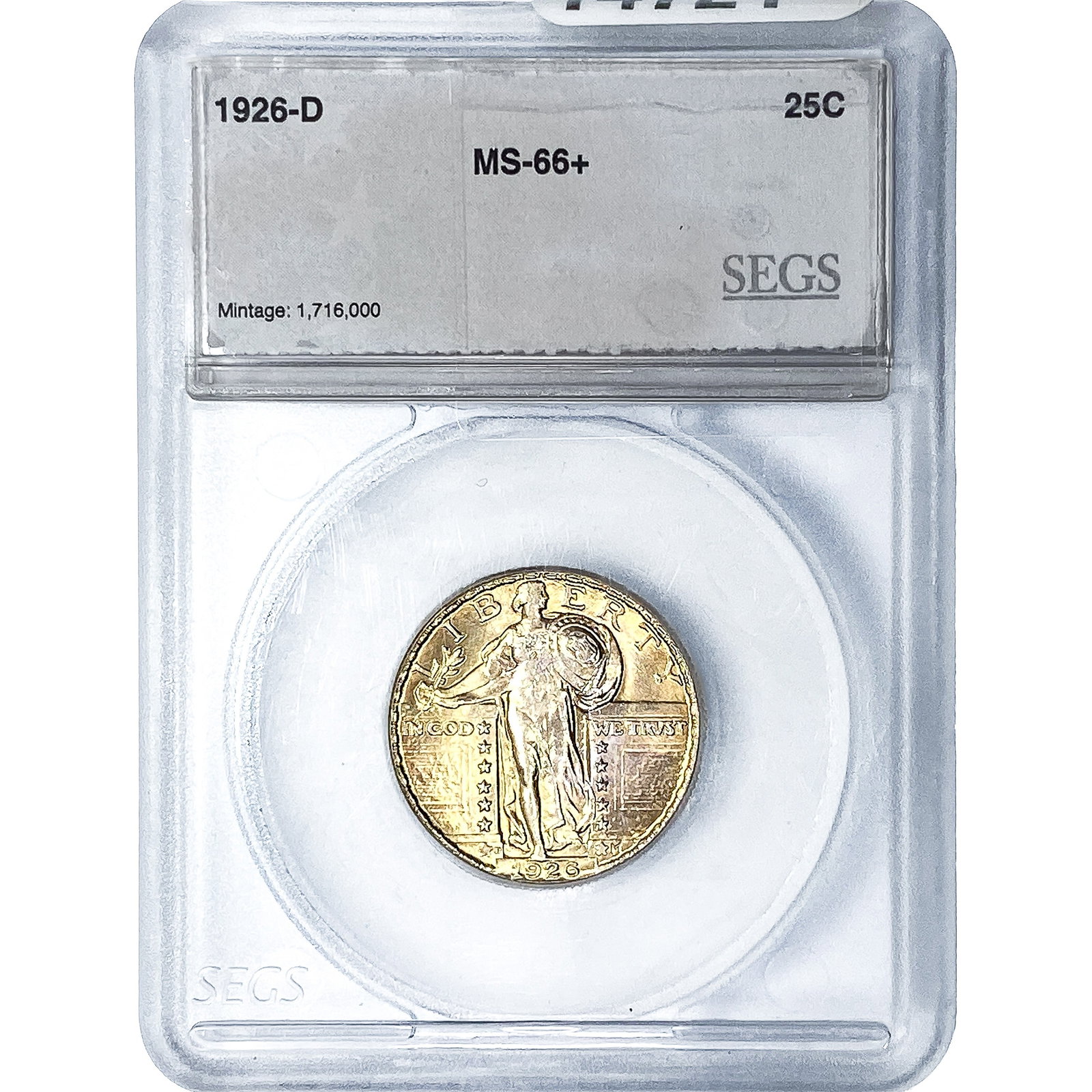 1926-D Standing Liberty Quarter SEGS MS66+ (1 of 4)